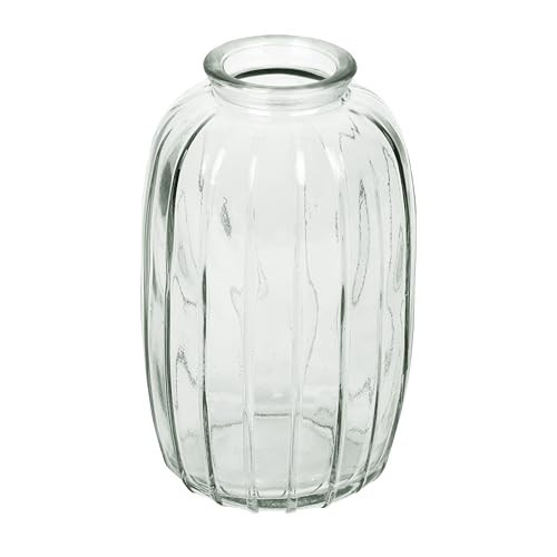 Talking Tables Clear Glass Bud Vase for flowers, stylish single stem elegant wedding table centrepiece decorations window sill decor, garden parties, summer dining, mantle styling, and gifting 12cm | Amazon (UK)