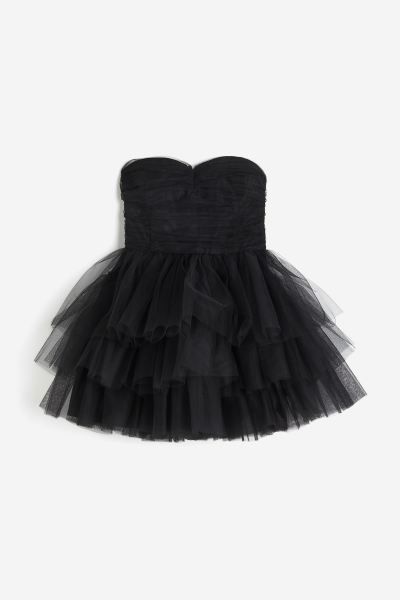 Voluminous Tulle Dress - Black - Ladies | H&M US | H&M (US + CA)