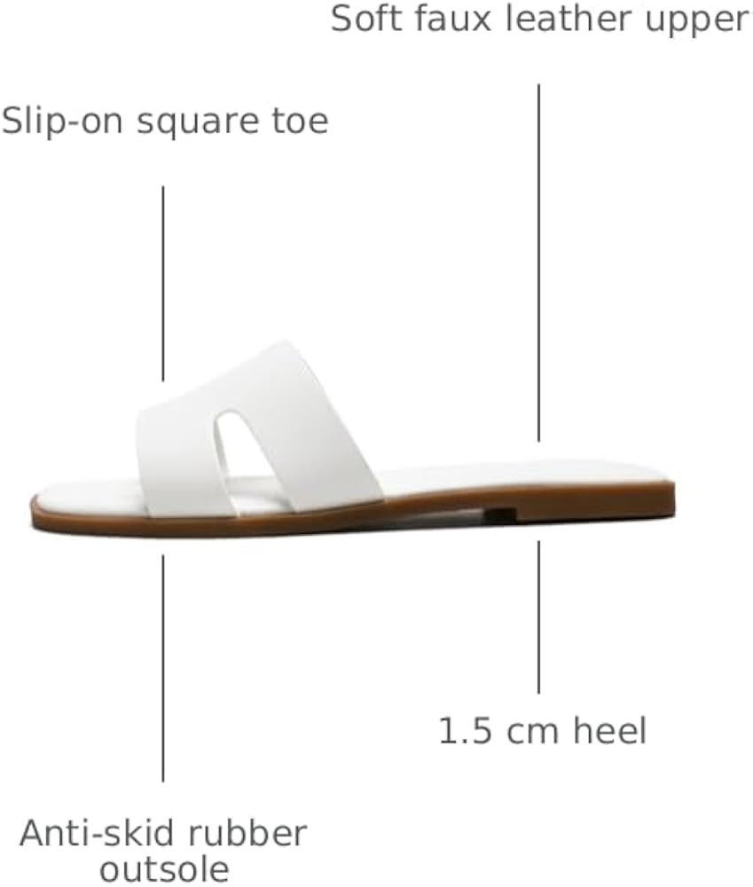 Stratuxx Kaze Women's Open Toe Flat Dress Slide Sandals | Amazon (US)