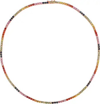 Iris Rainbow Sapphire Tennis Necklace | Nordstrom