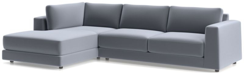 Peyton 2-Piece Left-Arm Bumper Sectional Sofa | Crate & Barrel | Crate & Barrel