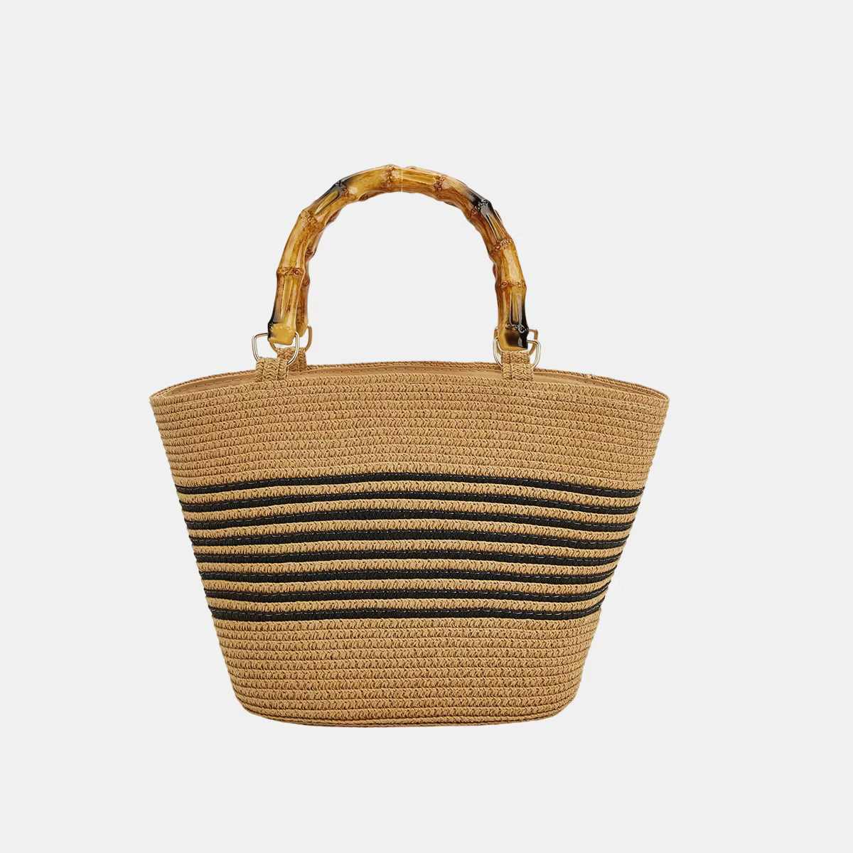 Women's Black & Camel Top Handle Tote Bag - Cupshe | Target