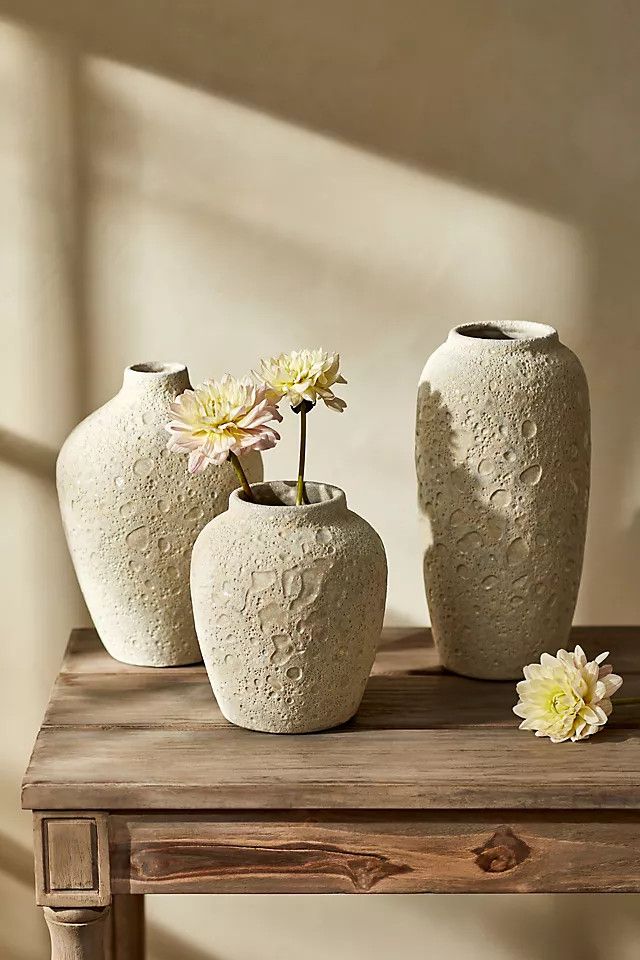 Textured Cream Vase | Anthropologie (US)