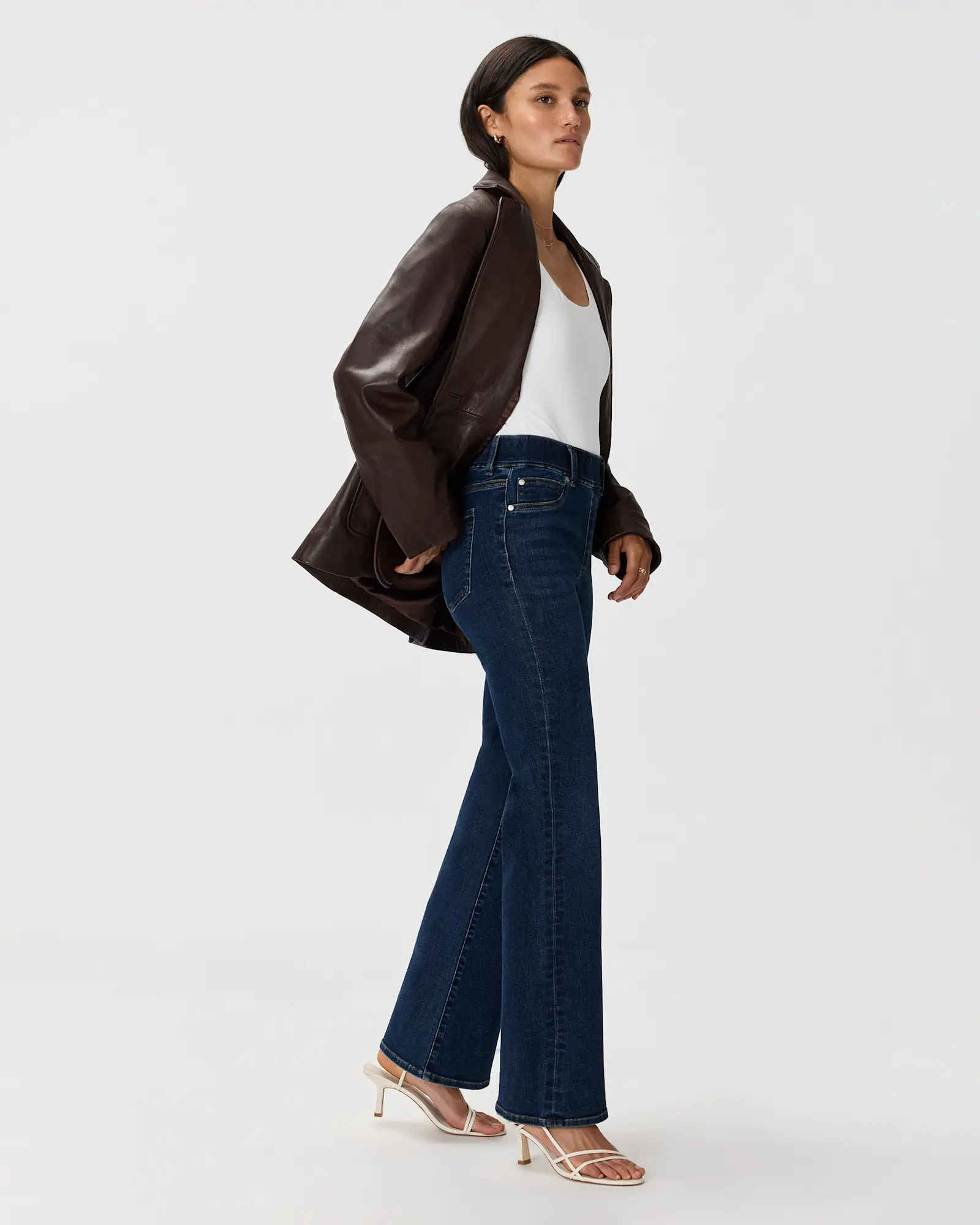 Nina Stretch Pull-On Flare Jeans | Quince