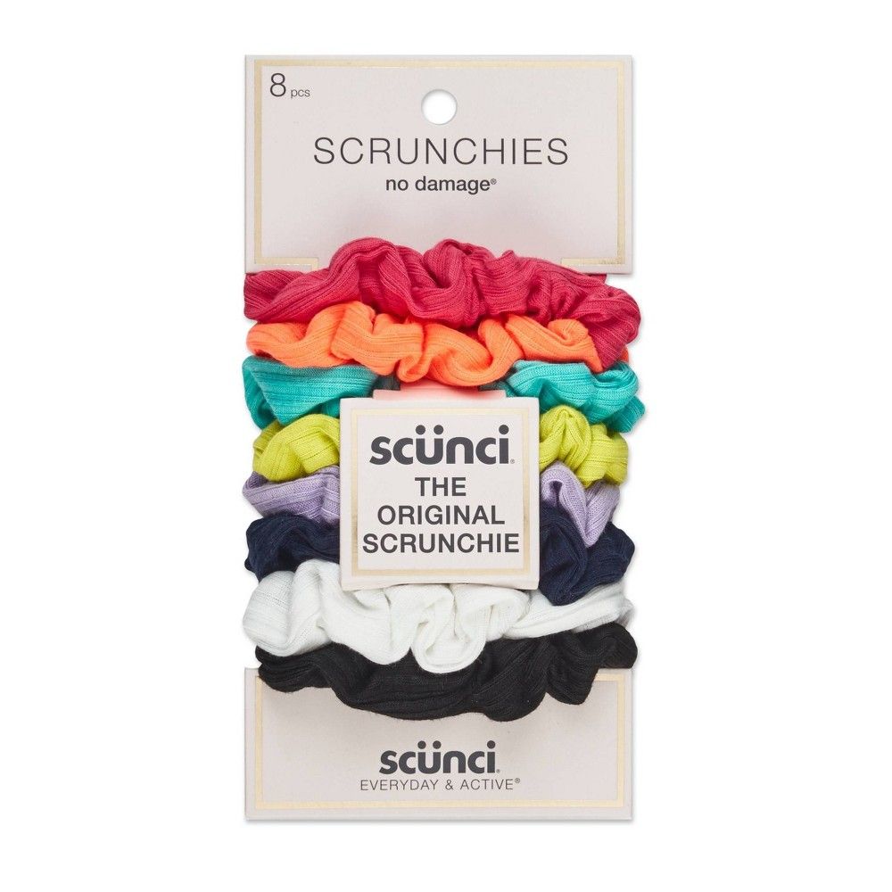 Scunci Small Ribbed Scrunchies - 8pk - Assorted Colors | Target