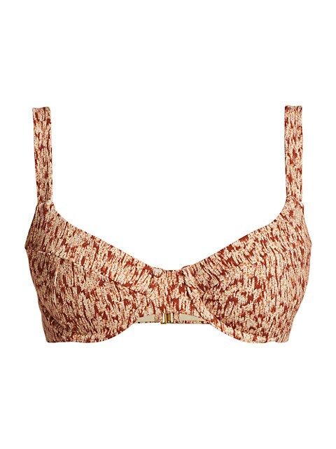 Lia Printed Bustier Bikini Top | Saks Fifth Avenue
