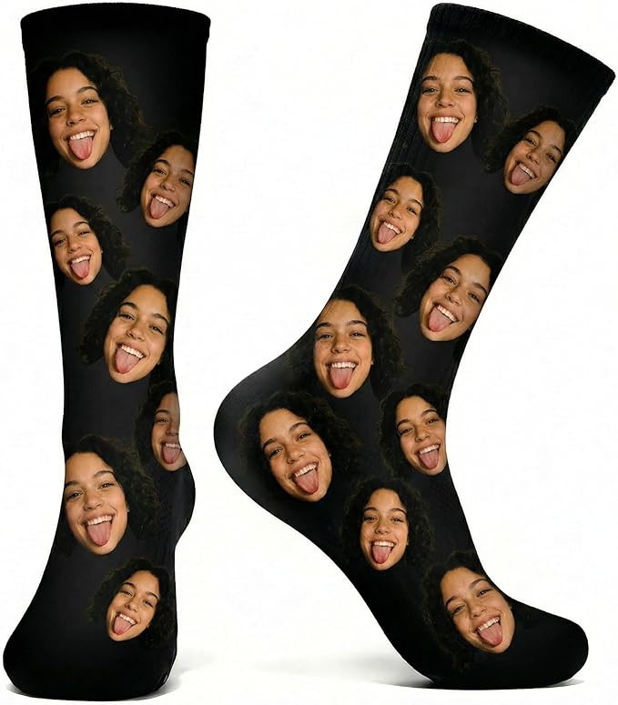 Crazy prank socks - personalized funny expression socks. They can be used as gifts for boyfriends... | Amazon (US)