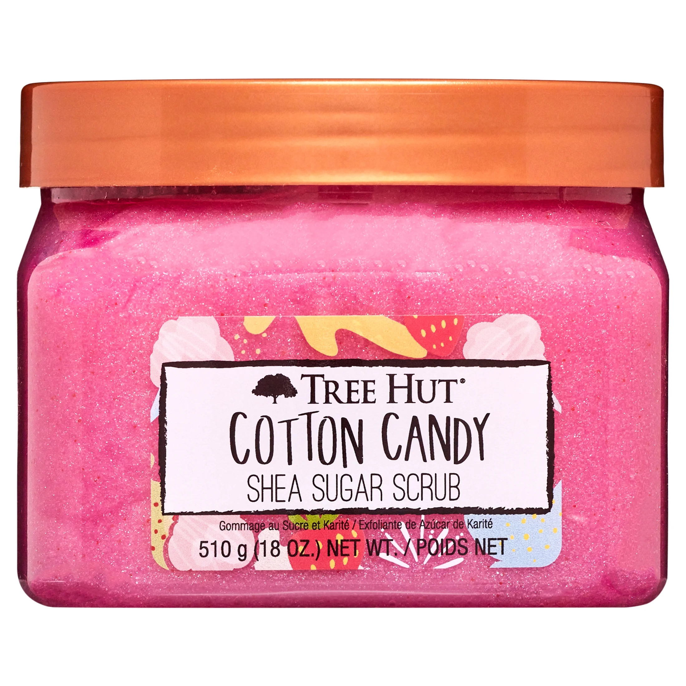 Tree Hut Cotton Candy Shea Sugar Exfoliating and Hydrating Body Scrub, 18 oz. | Walmart (US)