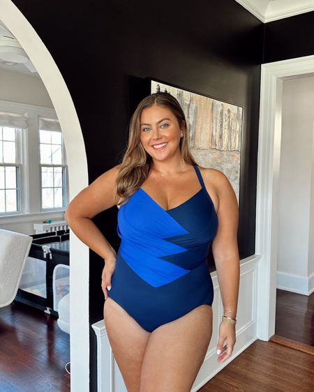 This two-tone blue one piece is so flattering and I love the colors. Use code SPLISH50 for 50% off swim & 40% off everything else. Wearing size 16 Plus. @landsend #MyLandsEnd #ad

#LTKswim #LTKstyletip #LTKSeasonal