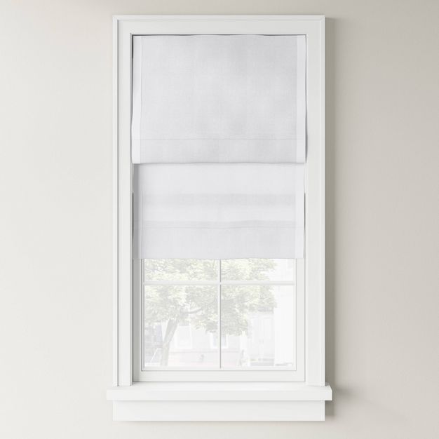 1pc Light Filtering Cordless Linen Blend Roman Window Shade White - Threshold™ | Target