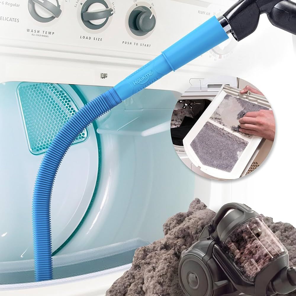 Holikme Dryer Vent Cleaner Kit Vacuum Hose Attachment Brush, Lint Remover, Dryer Vent Vacuum Hose, B | Amazon (US)