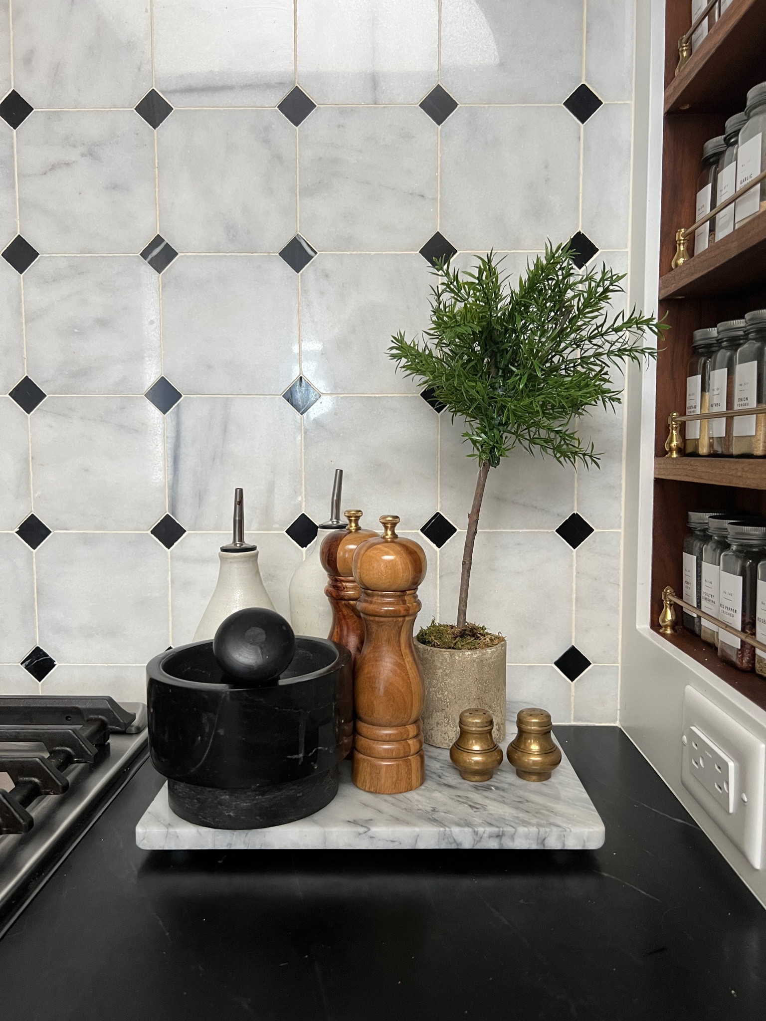 Kitchen decor!  

Salt and pepper, faux plant, oil dispenser ceramic 

#LTKHome