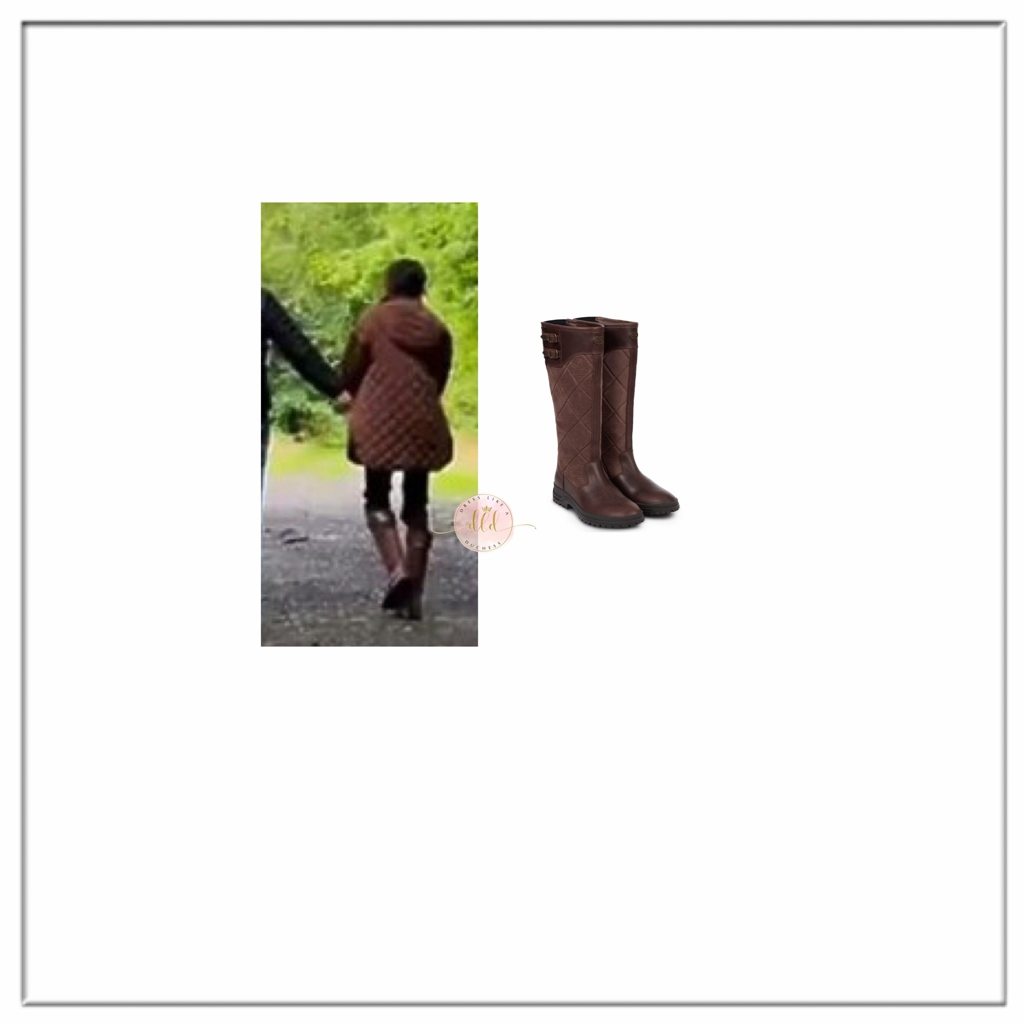 9/13/26 Meghan Markle in a new Instagram post from the UK wearing her Le Chameau 'Jameson' Quilted Boots in Caramel