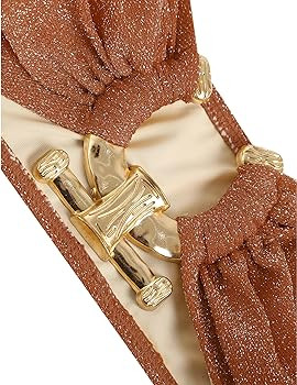 ZAFUL Metal Ring Bandeau Bikini Set Tie Side Bathing Suit High Cut 2 Piece Swimsuit Cutout Swimwe... | Amazon (US)