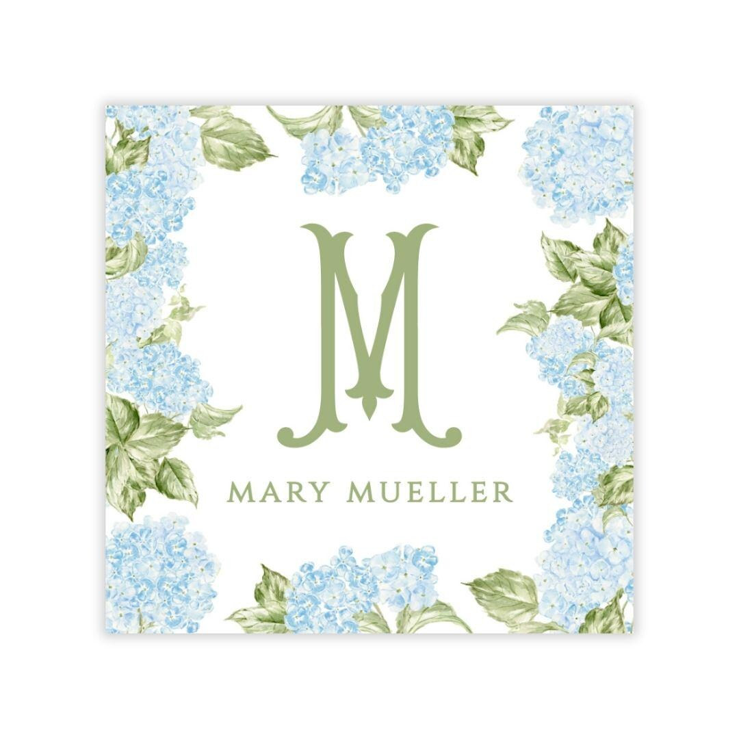 PRINTABLE Floral Gift Tag Template | Editable Corjl Tag With Blue Hydrangeas | Personalized for G... | Etsy (US)