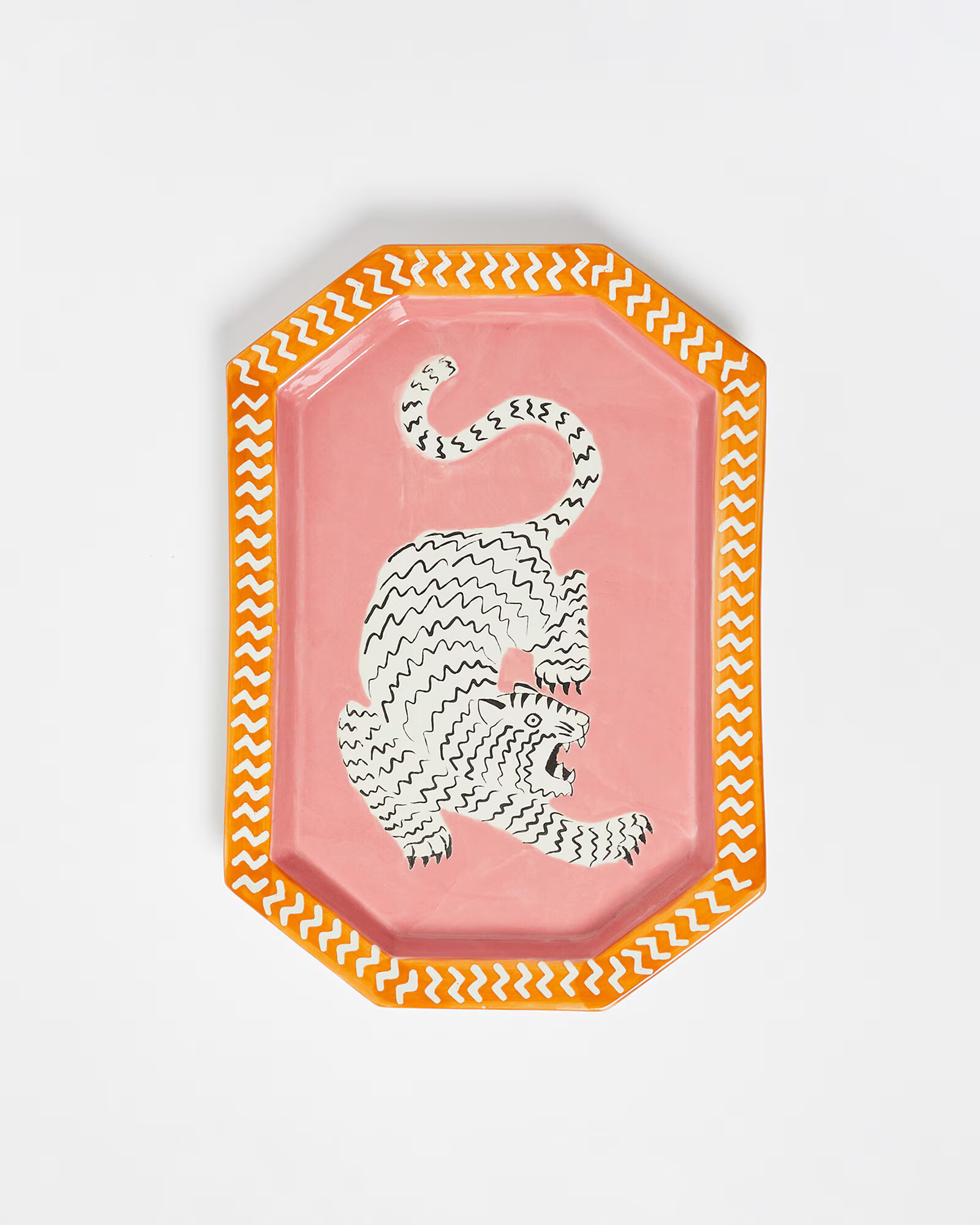 Tigris Tiger Pink Ceramic Platter | Oliver Bonas (Global)