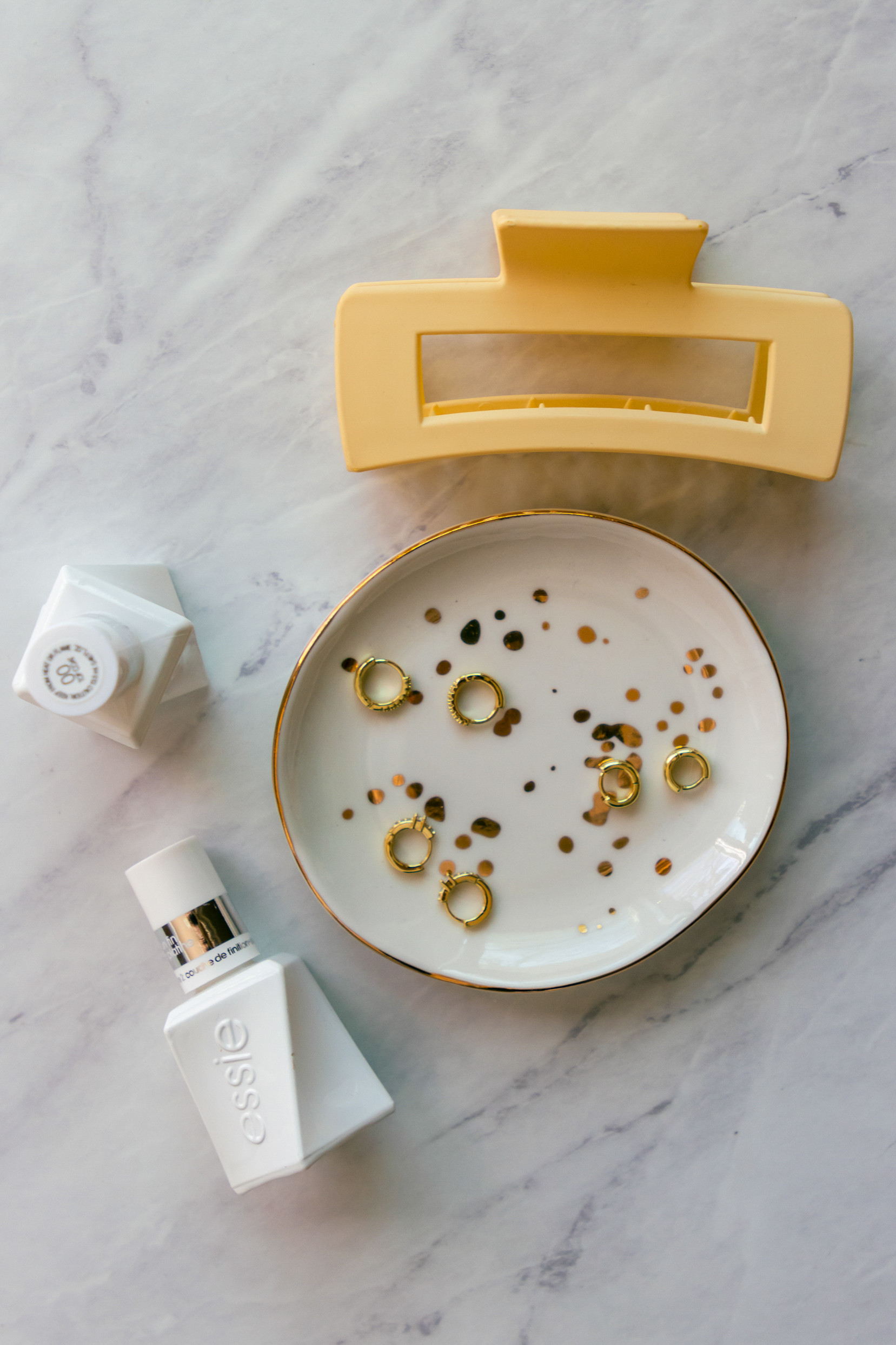 Cheap but worth it Amazon finds! Keep your jewelry and accessories neatly organized with this elegant ring dish! Plus, get your nails done in style with this Essie nail polish. Check out my storefront for more fashion and beauty finds! 
 

 #LTKootd #LTKSaleAlert #LTKBeauty