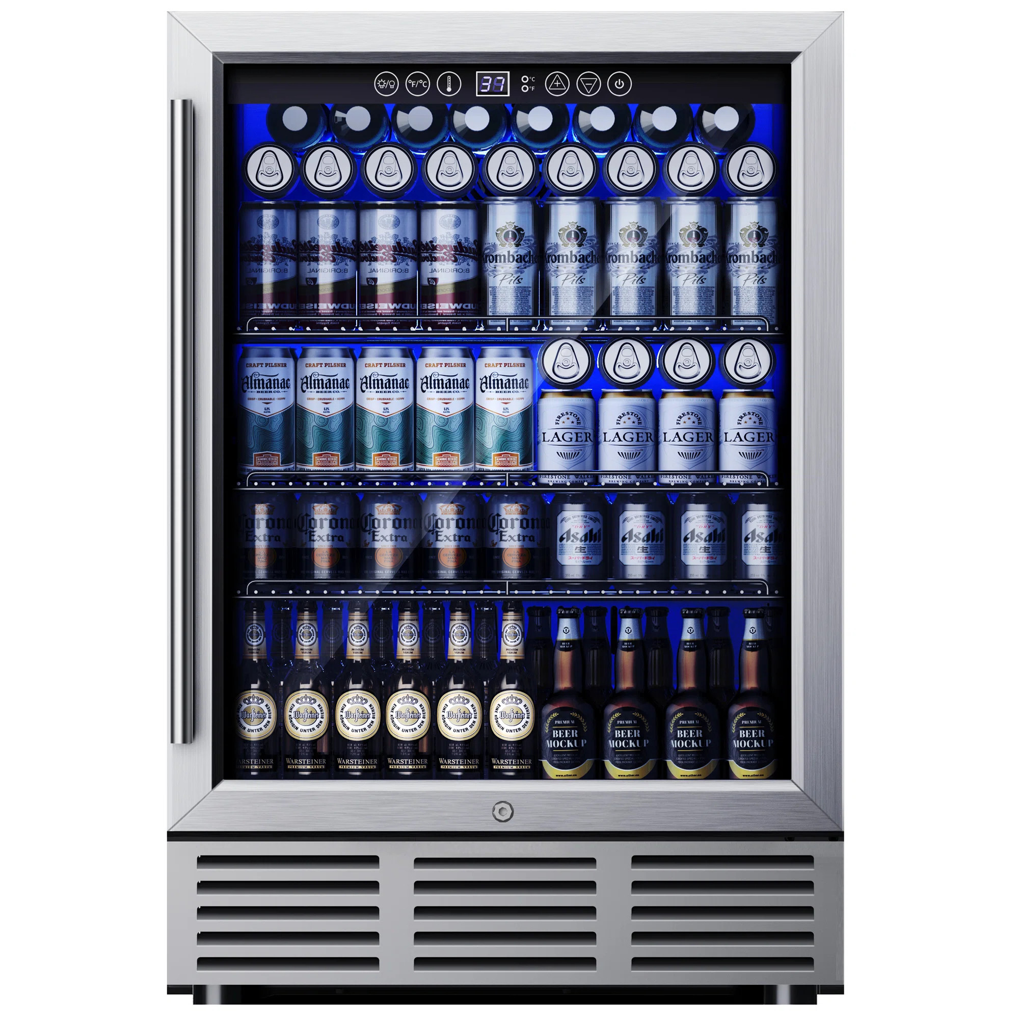 Simzlife 23.5'' W 180 Cans 5 Cubic Feet Beverage Refrigerator - Freestanding/Built-In/Under Count... | Wayfair North America