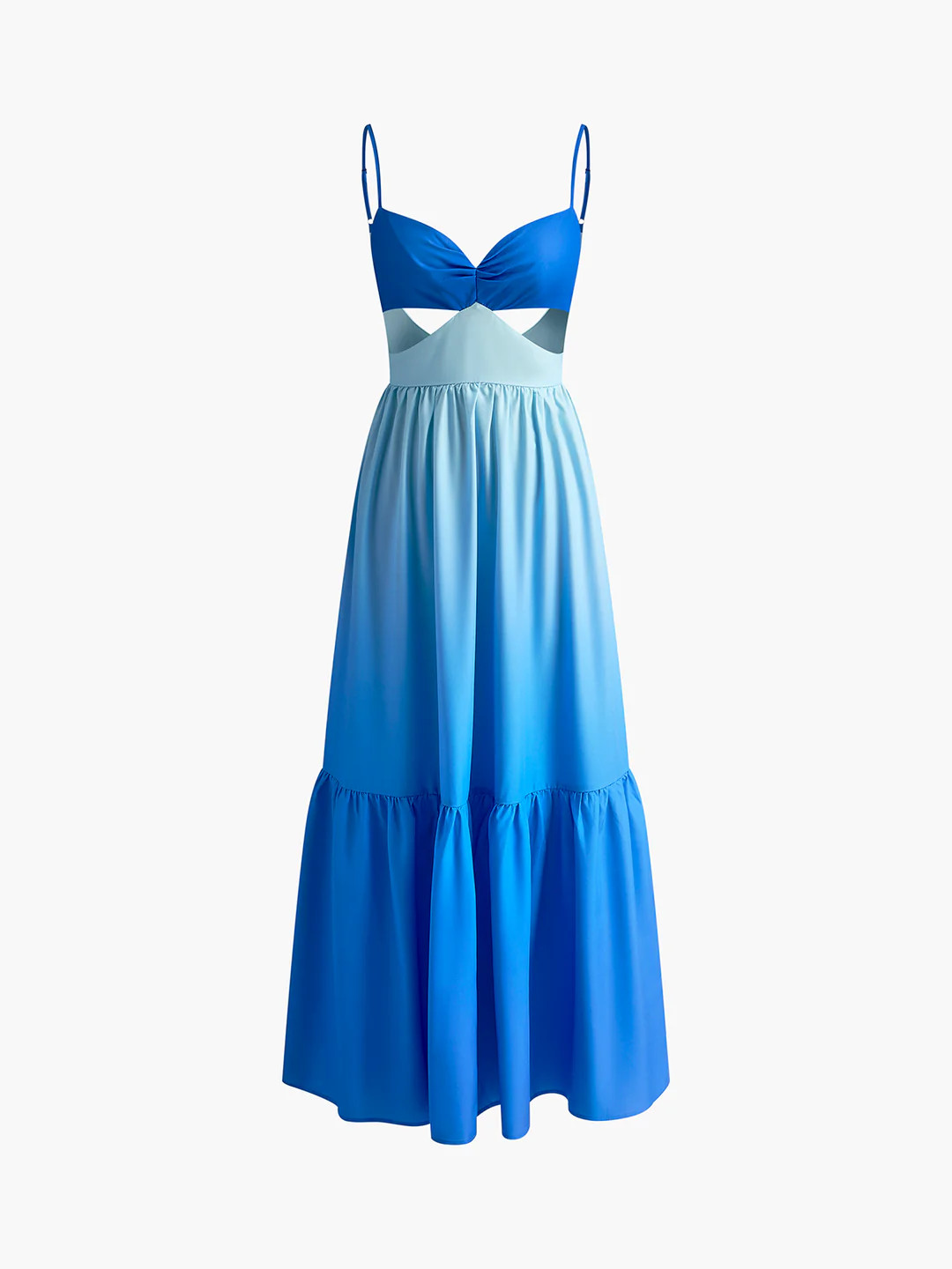 Backless Cutout Cami Long Dress | Commense
