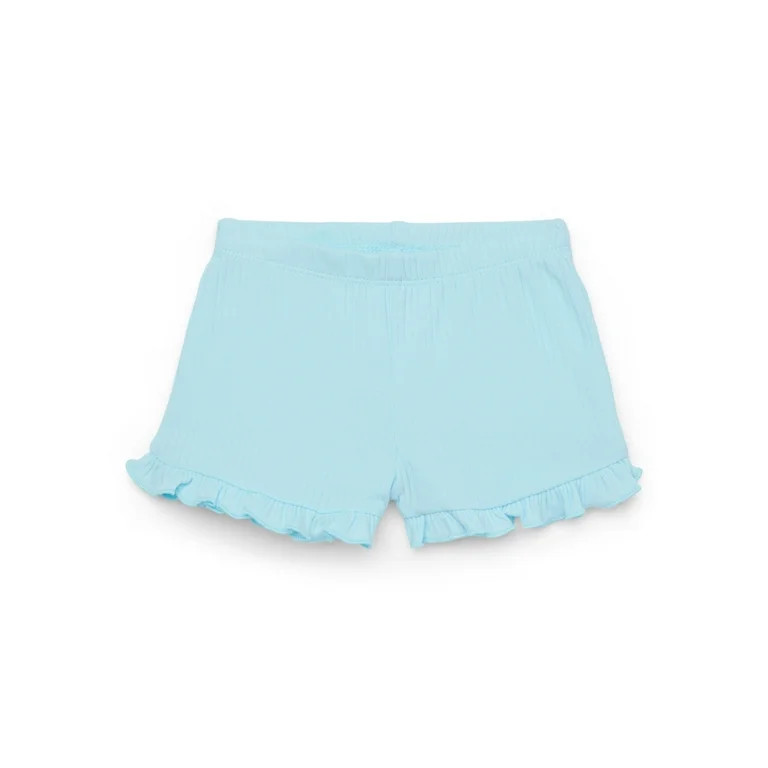 Garanimals Baby Girl Ruffle Edge Ribbed Shorts, Sizes 0-24 Months | Walmart (US)