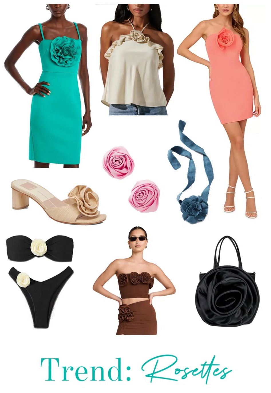 If you were to look at my middle school or junior high wardrobe, chances are you’d find a few rosette clothing pieces. The rosette fashion trend was popular in the 2000’s and is making it’s way back around (as all trends seem to), but with a more mature twist.

When I think of rosettes, I think of Carrie Bradshaw and Macy’s homecoming dresses of my youth. The rosette trend of today is sexier and more modern vs. the youthful style of the 2000’s. It’s a way to add a feminine touch to any outfit and you can tone down the girly touch with the shades you choose (whites, blacks, and deep reds vs. bright pinks, for example).

#LTKFindsUnder100 #LTKStyleTip #LTKFindsUnder50