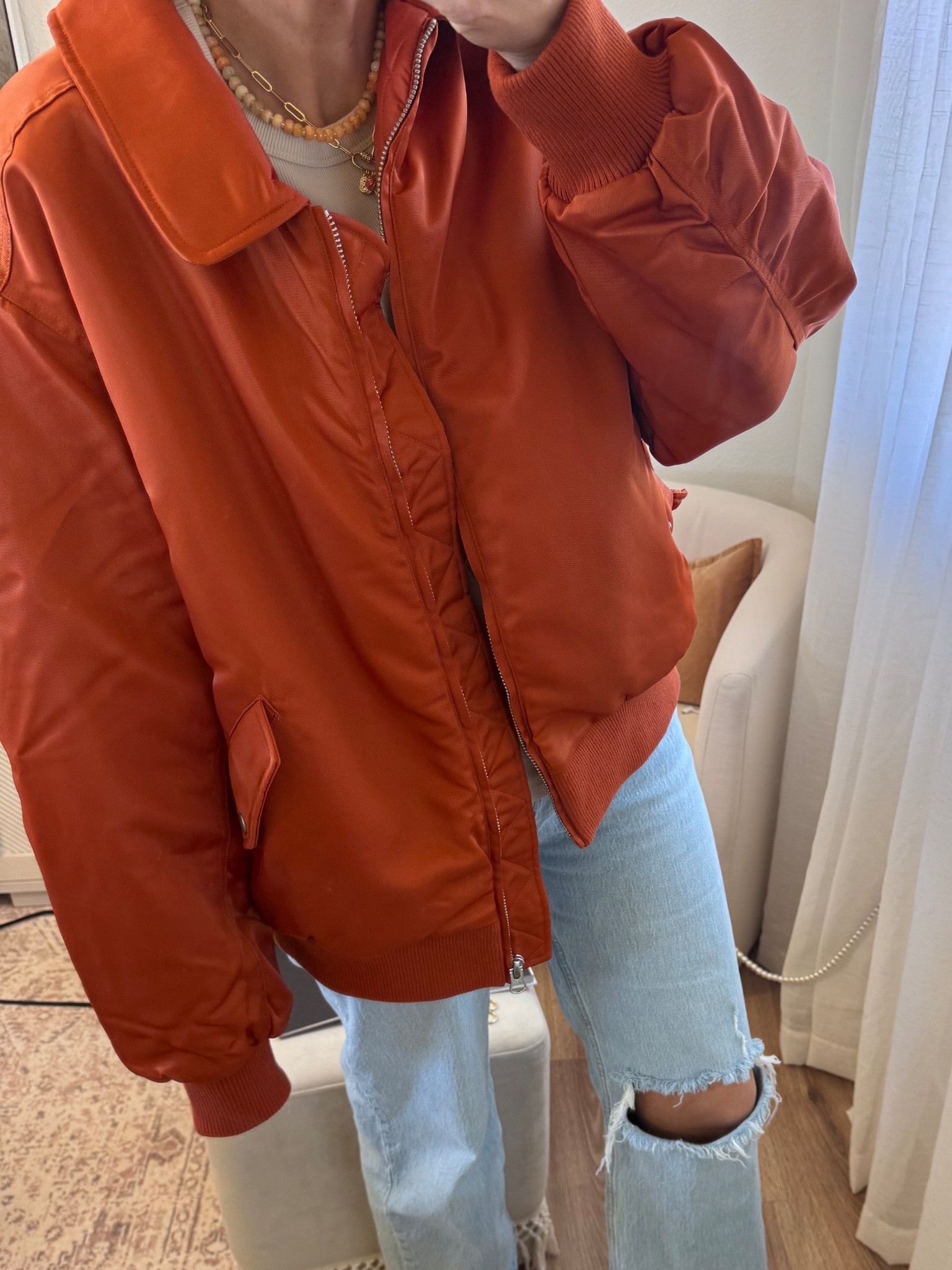 Orange jacket 