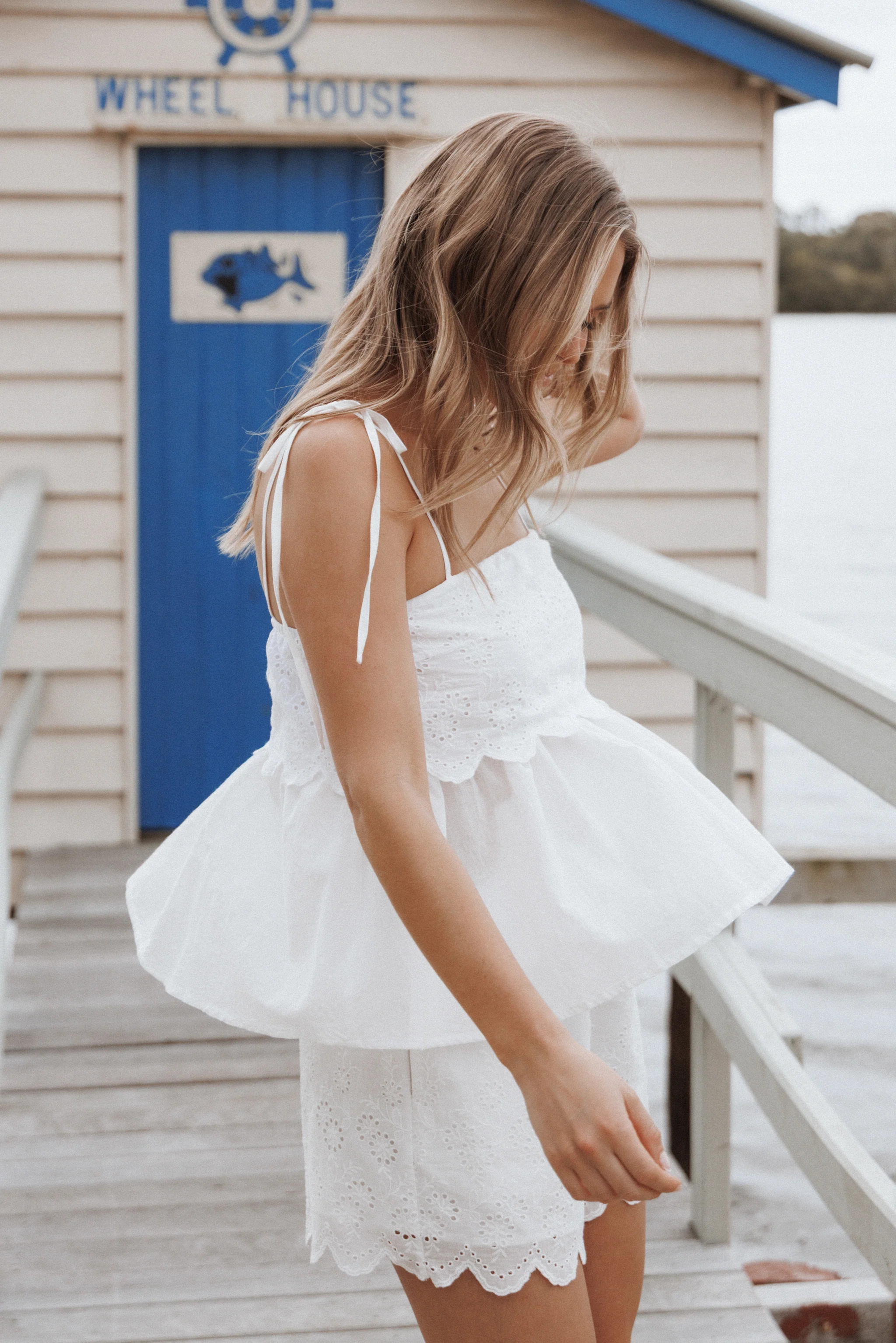 Zera Eyelet Top - White | Petal & Pup (US)