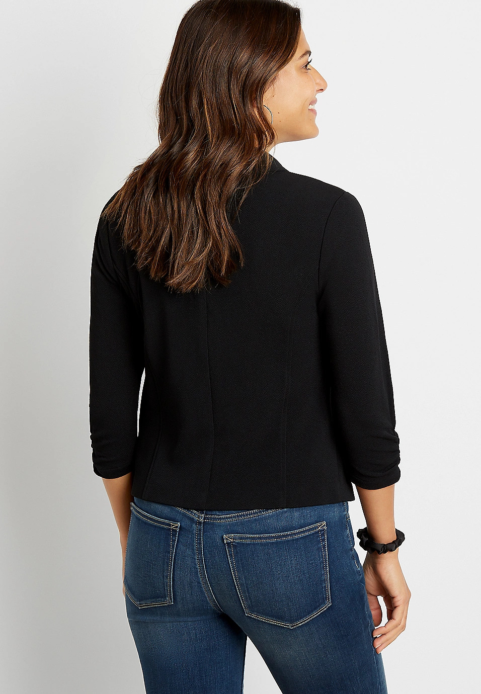 Black Open Front Blazer | Maurices