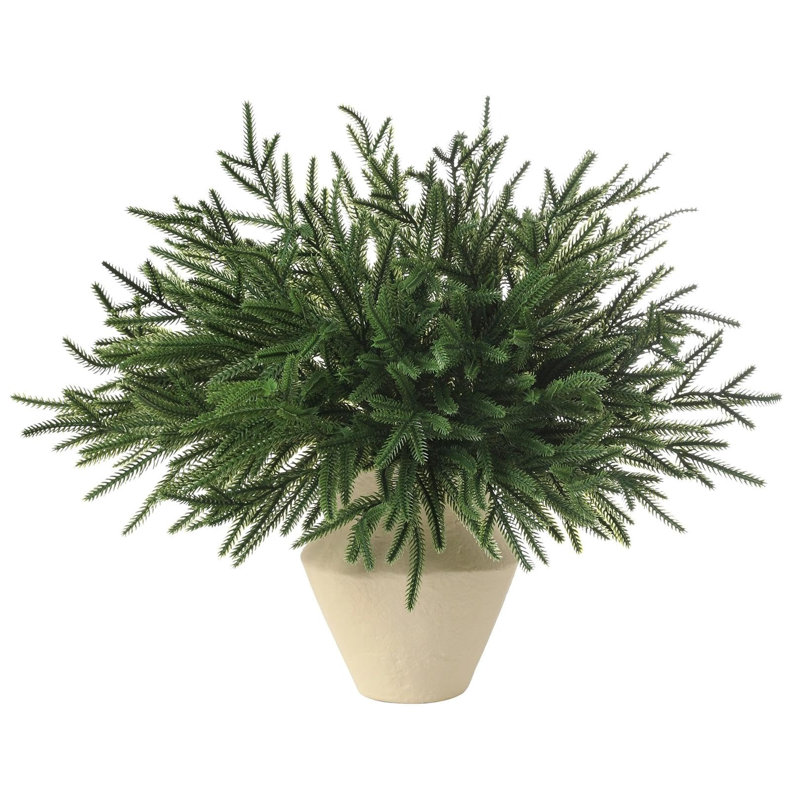 6 Pcs 18" Real Touch Artificial Norfolk Pine Branches - Faux Cedar Pine Picks Christmas Greenery ... | Amazon (US)