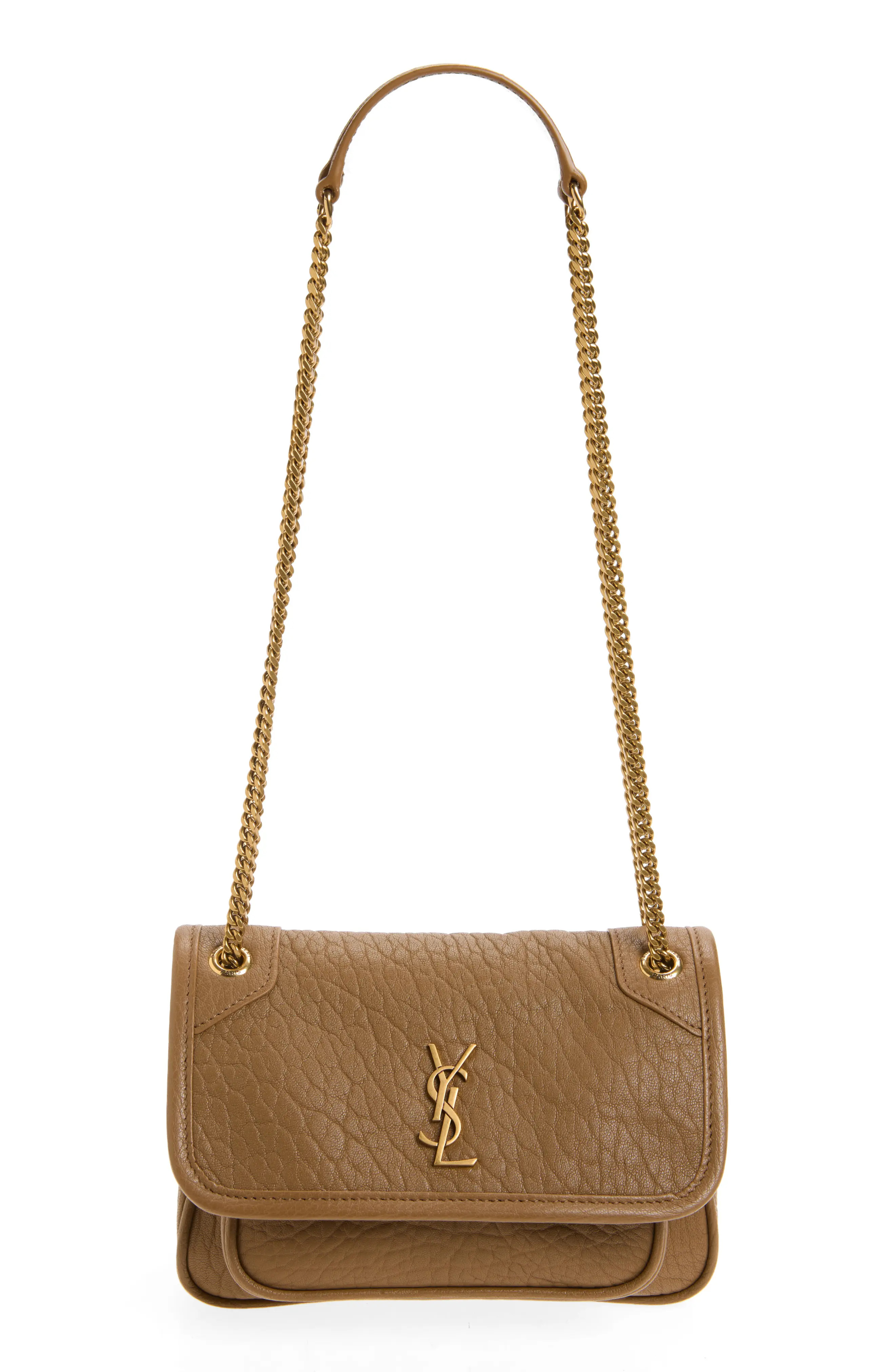 Saint Laurent Mini Niki Leather Shoulder Bag in Noir at Nordstrom | Nordstrom