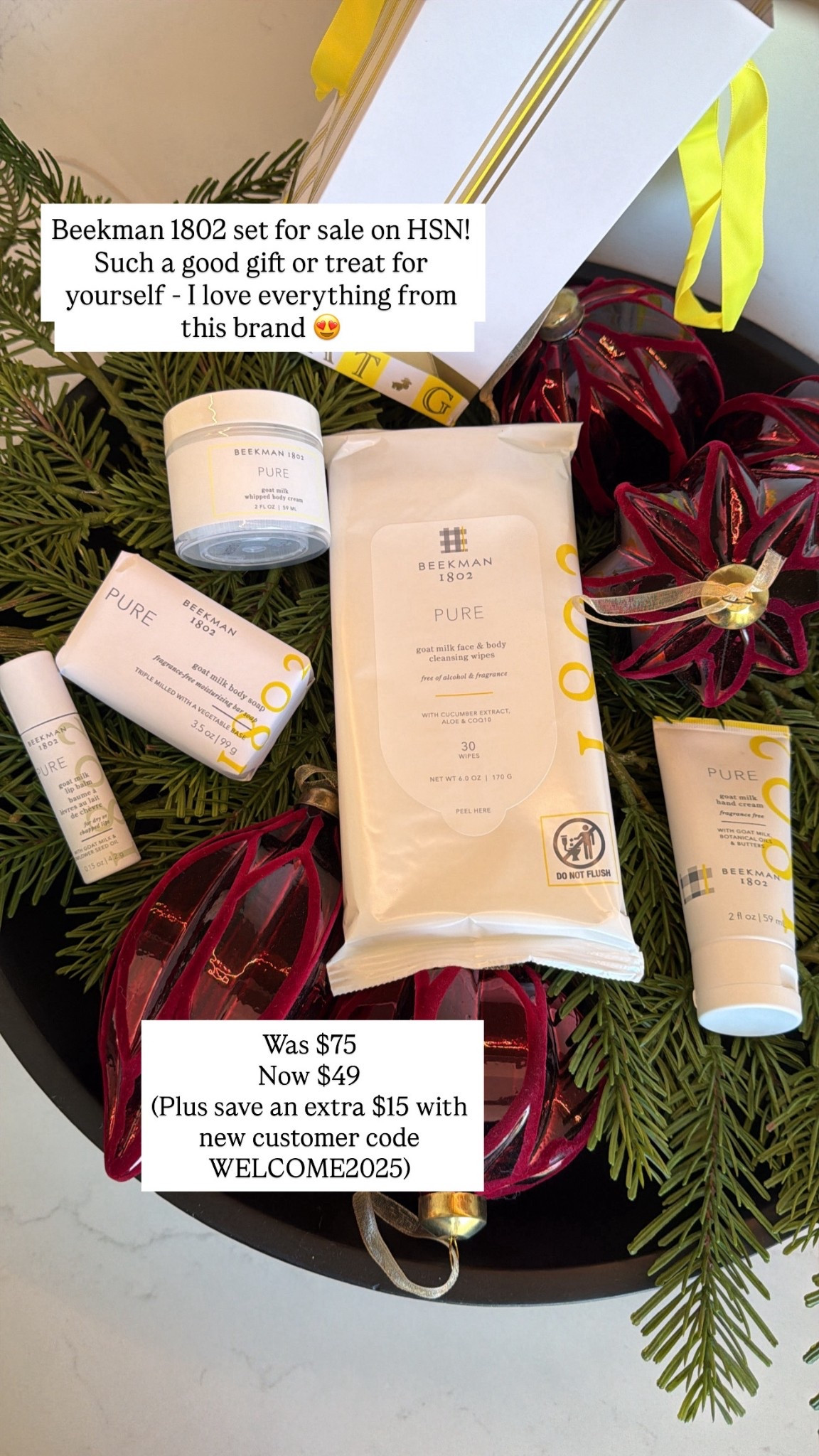 Love this gift set for holiday gifting!!! 33% off plus get an extra $15 off with WELCOME2025 !! Great under $50 gift 🎁 @hsn #lovehsn #hsninfluencer #ad @beekman1802

#LTKHoliday #LTKGiftGuide #LTKselfcare
