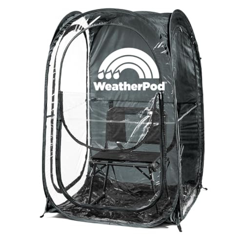 WeatherPod® The Original Shark Tank MyPod™ 1-2 Person Pop-Up Pod - Stay Warm, Dry, and Out of The Sun - Weather Pod for Sports, Rain, or Wind (Black, 40" L x 40" W x 59" H) | Amazon (US)