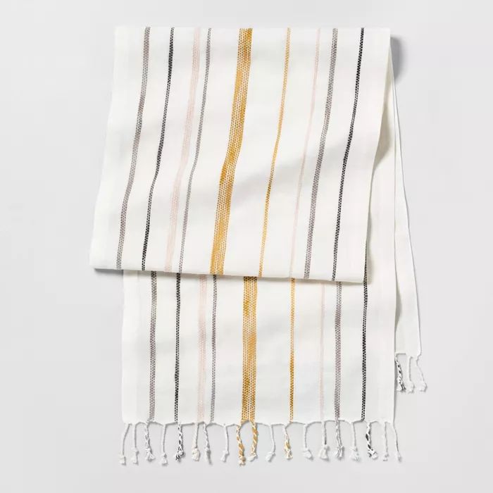 Stripe Oversized Runner - Sour Cream Multi Stripe - Hearth & Hand™ with Magnolia | Target