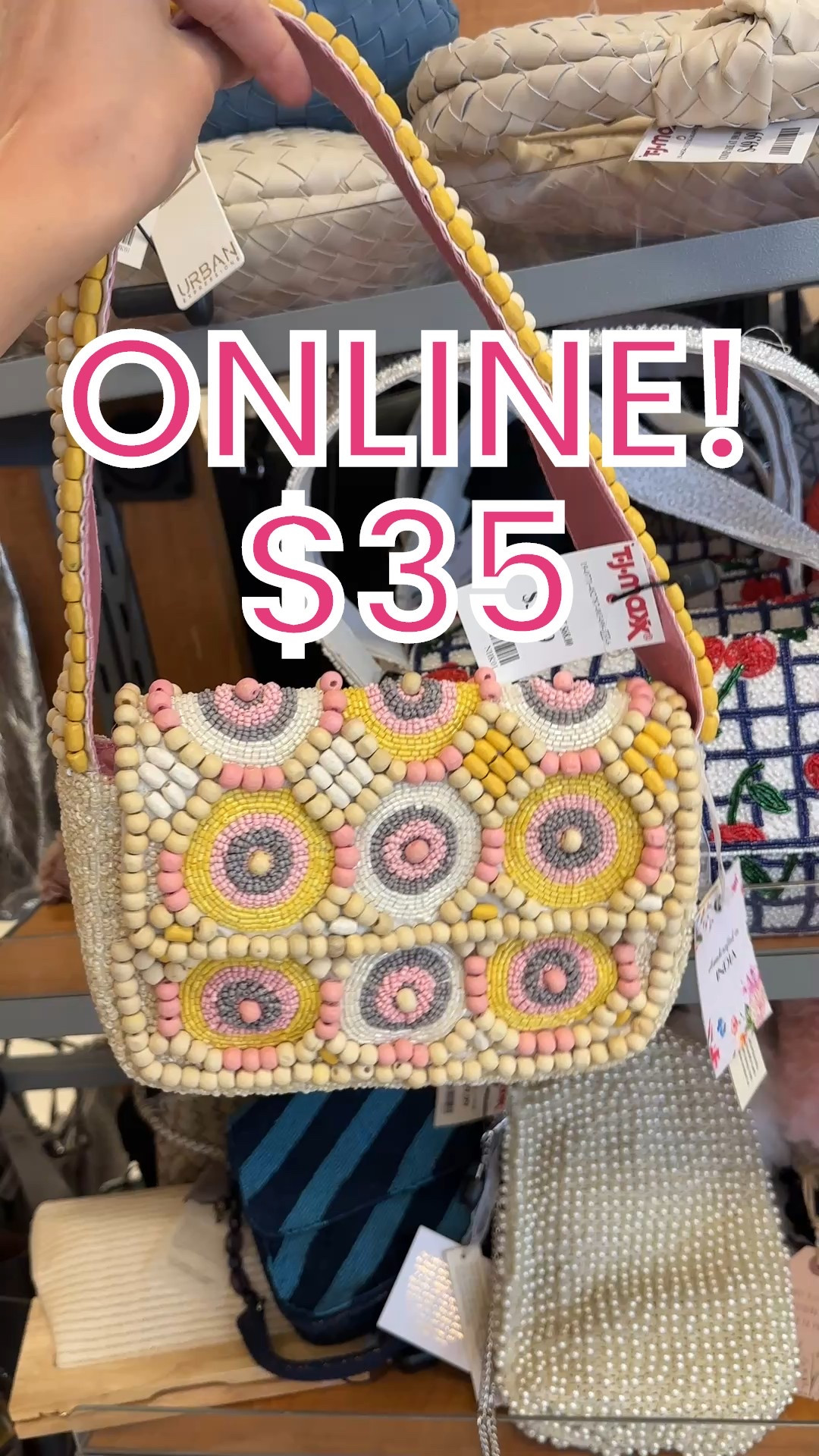 Color pop perfection 💛💖🤍 This yellow beaded bag from @tjmaxx is giving summer chic on a budget! Perfect for brunch, vacation, or just leveling up your everyday look.✨ beaded purse viral Marshall’s online pink #BeadedBag #SummerStyle #TJMaxxFinds #LTKunder50 #LTKfashion

#LTKFindsUnder50 #LTKSaleAlert #LTKItBag
