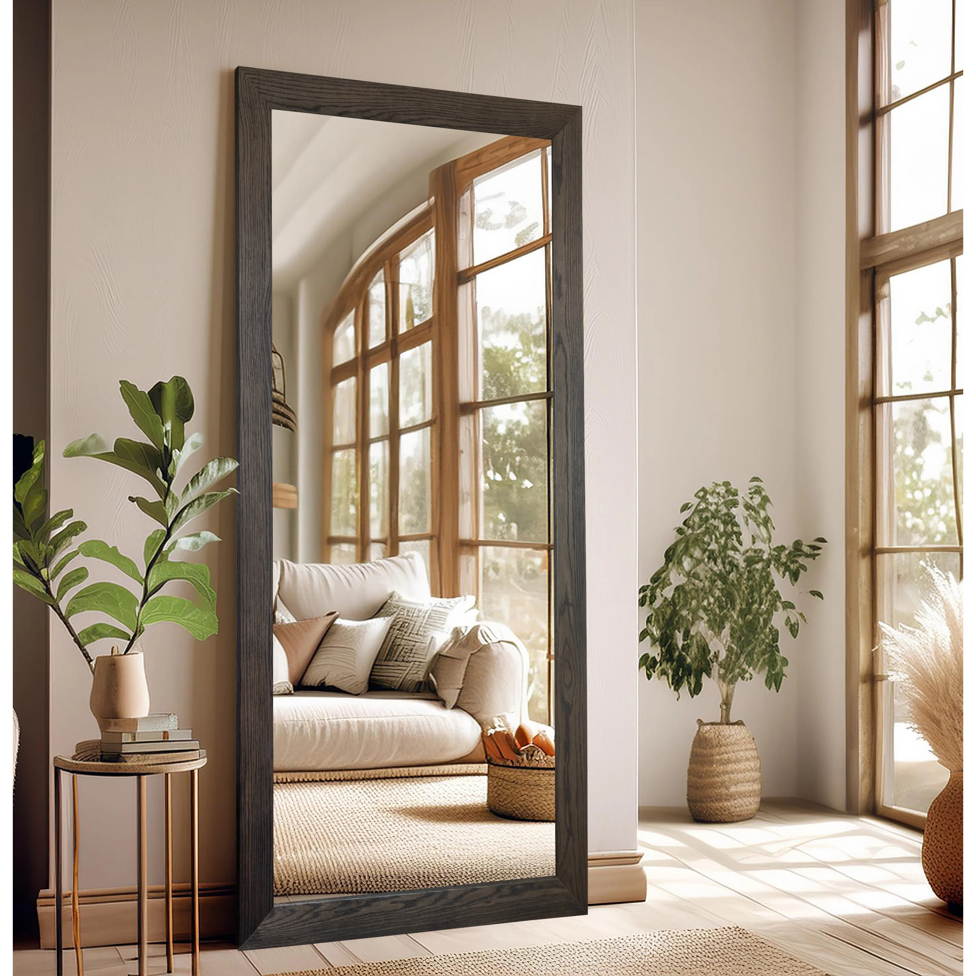 Union Rustic Ozark Hardwood Floor Mirror Oak | Wayfair North America