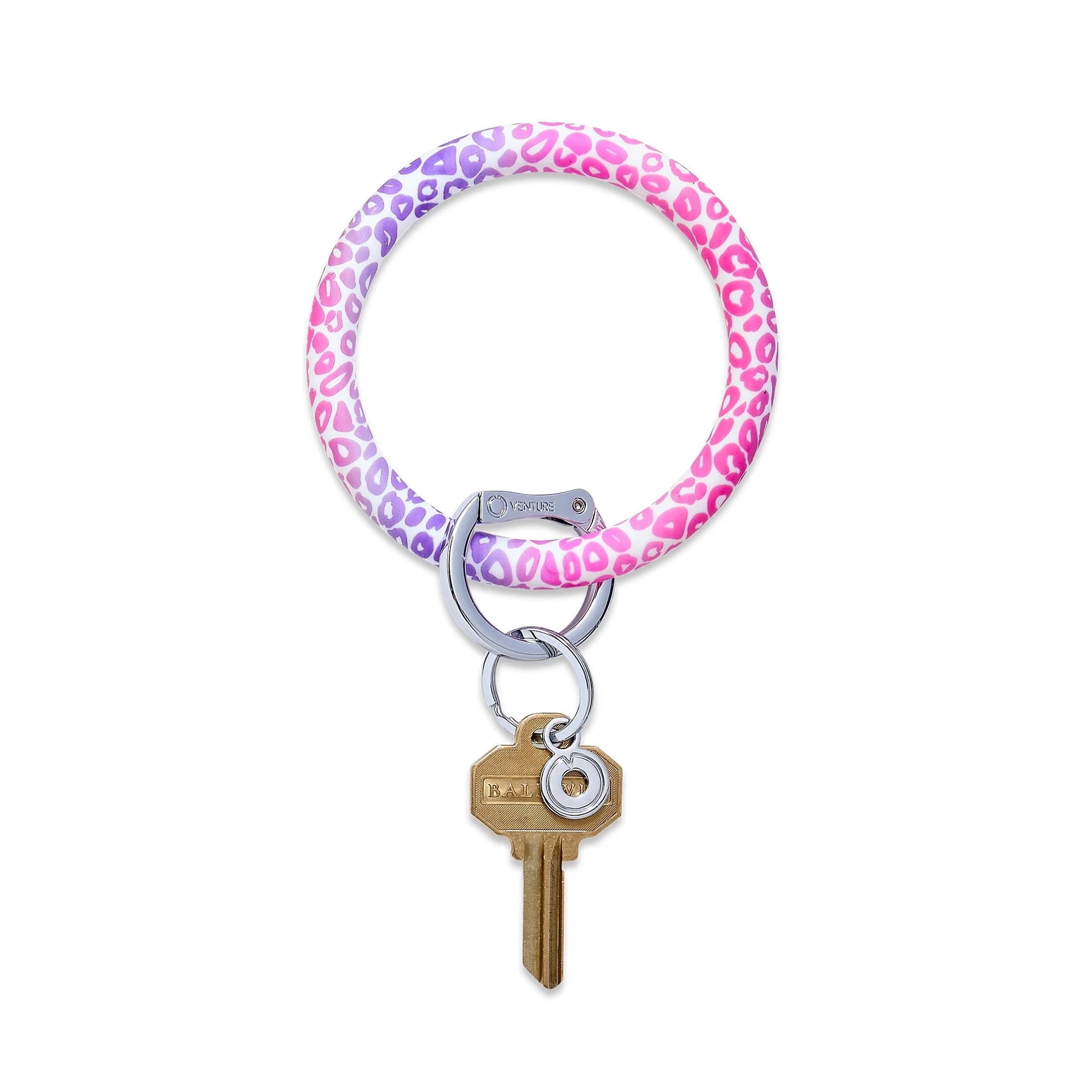 Silicone Big O® Key Ring - Pink Cheetah | Oventure