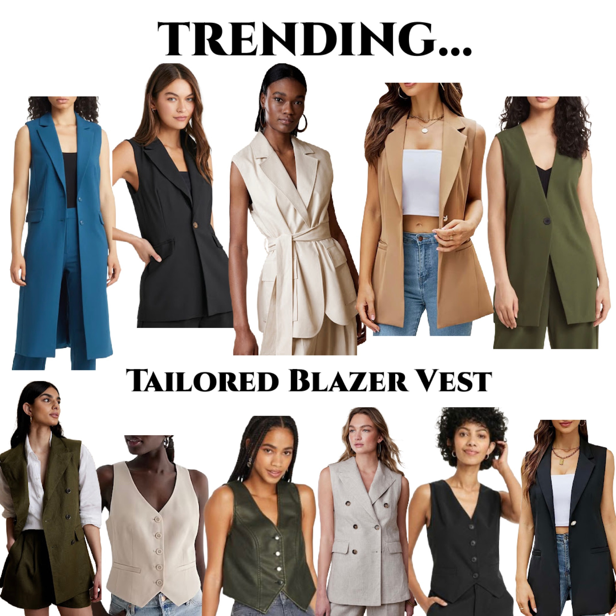 Now Trending… tailored blazer vests

#vest
#blazer
#sleeveless
#button
#trend #trends #trending #fall #fall2024 

#LTKstyletip #LTKSeasonal #LTKworkwear