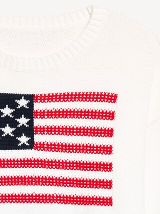 Seaside Cotton Long-Sleeve Flag Sweater | Old Navy (US)