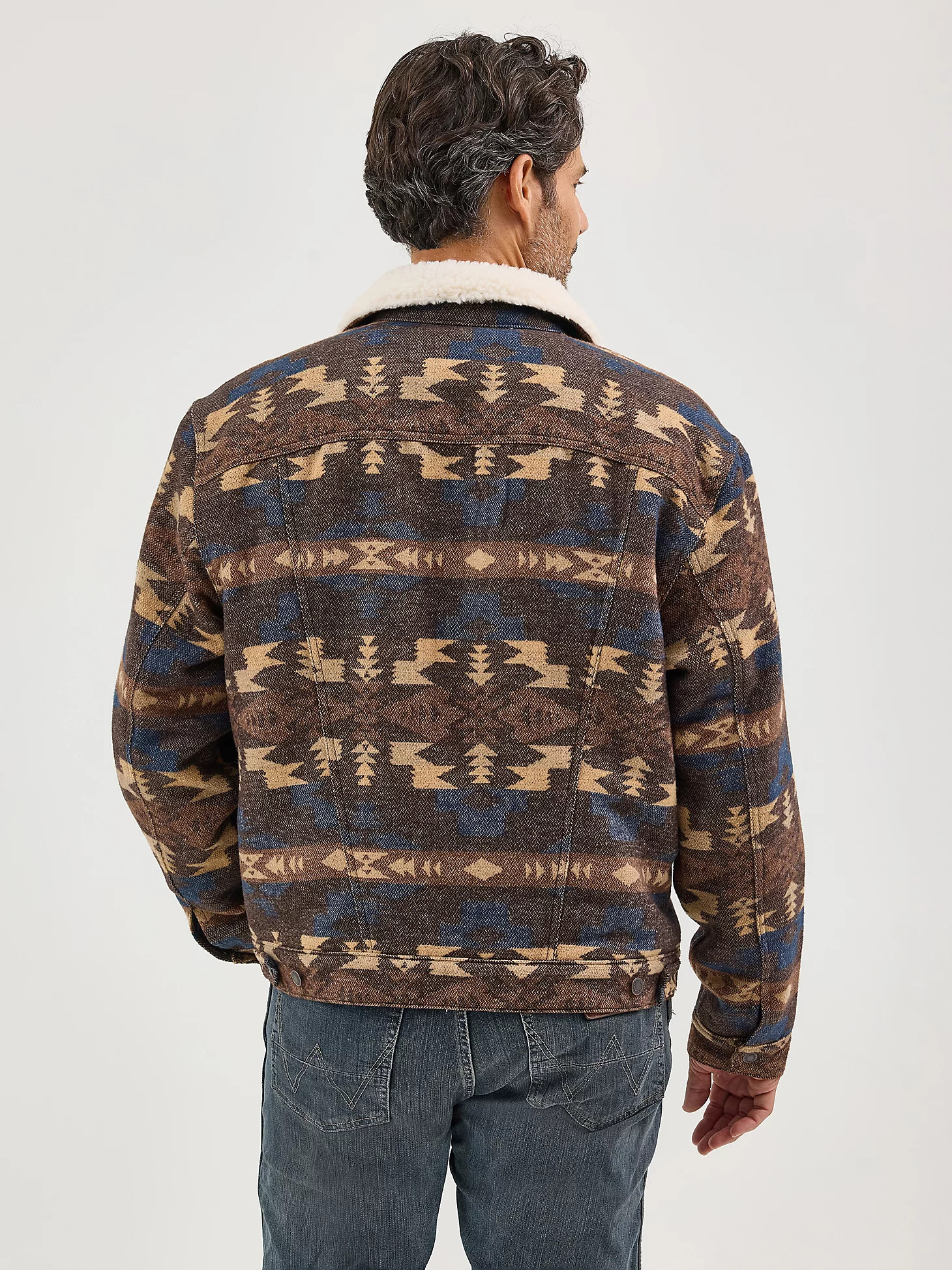 Men's Wrangler® Sherpa Lined Jacquard Print Jacket | Wrangler