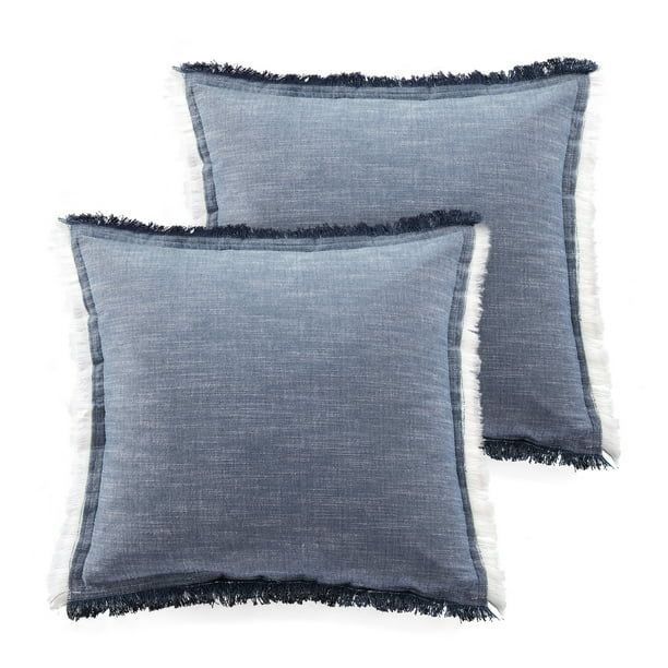 Better Homes & Gardens, Navy Throw Pillows, Square, 20"x20", Navy, 2 Pack | Walmart (US)