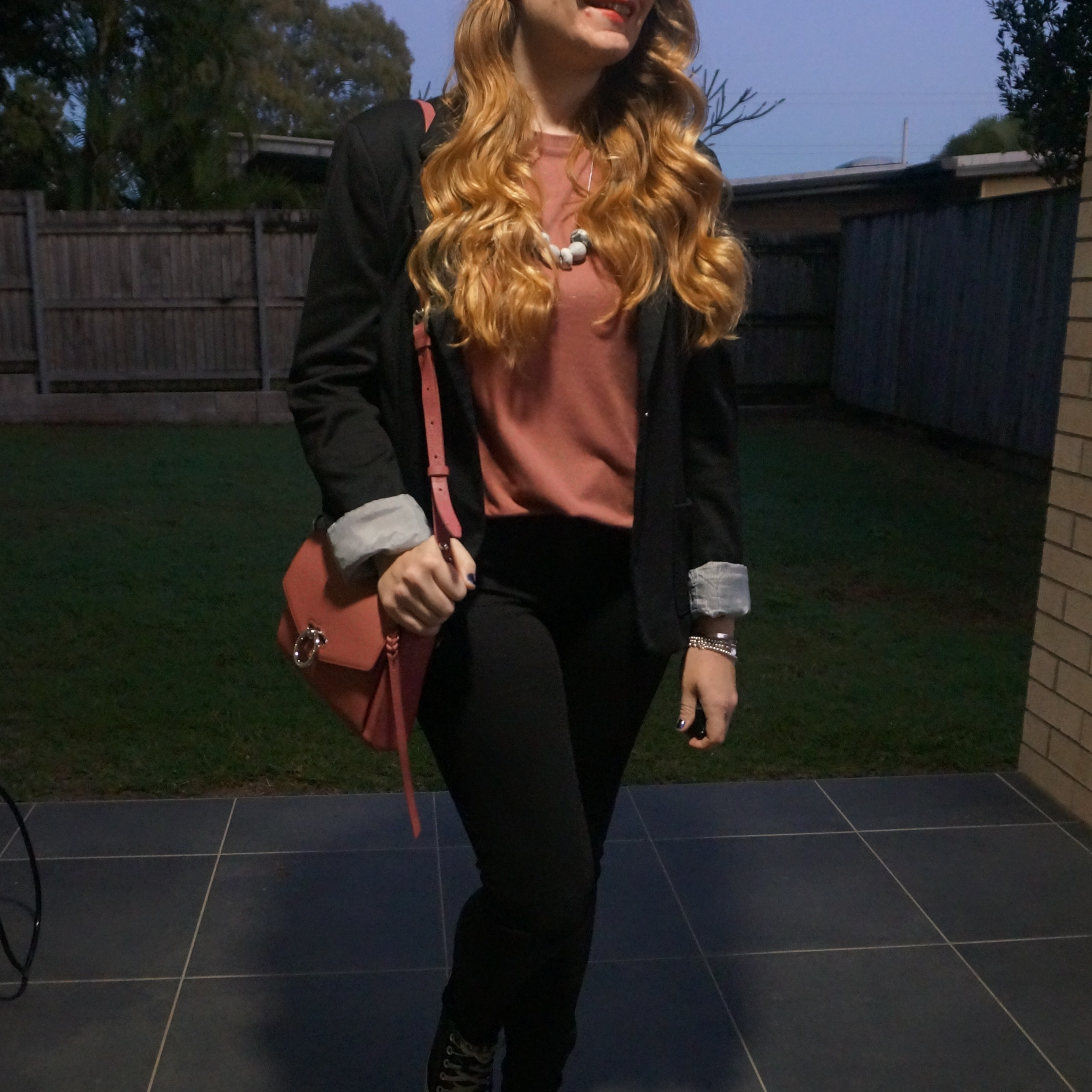 Black blazer, jeans and Converse with a little colour from a pink tee and Rebecca Minkoff Jean MAC crossbody bag 💕

#LTKaustralia #LTKworkwear #LTKbag