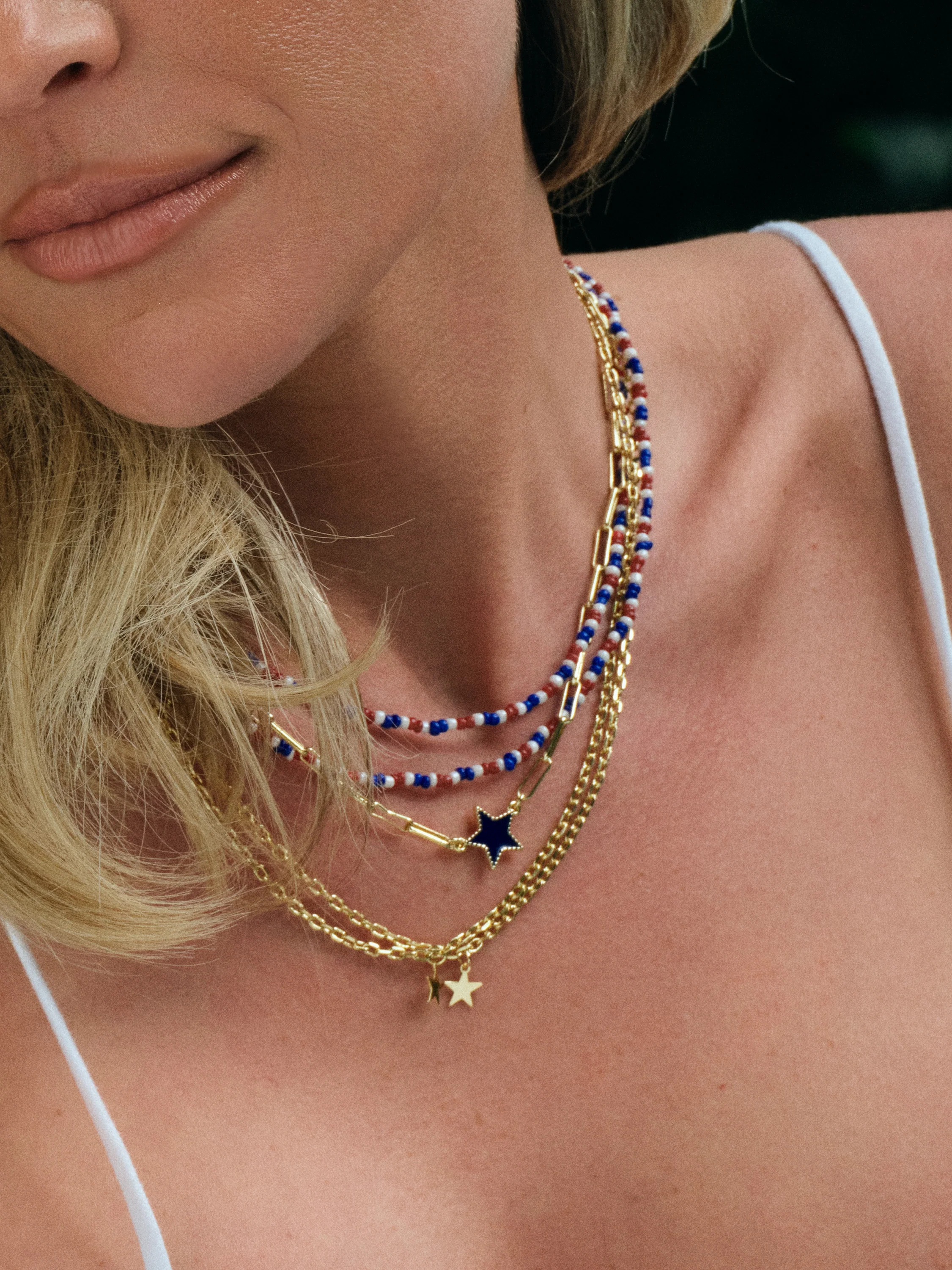 Navy Star Pendant Necklace in Gold | Star Necklace | Uncommon James | Uncommon James