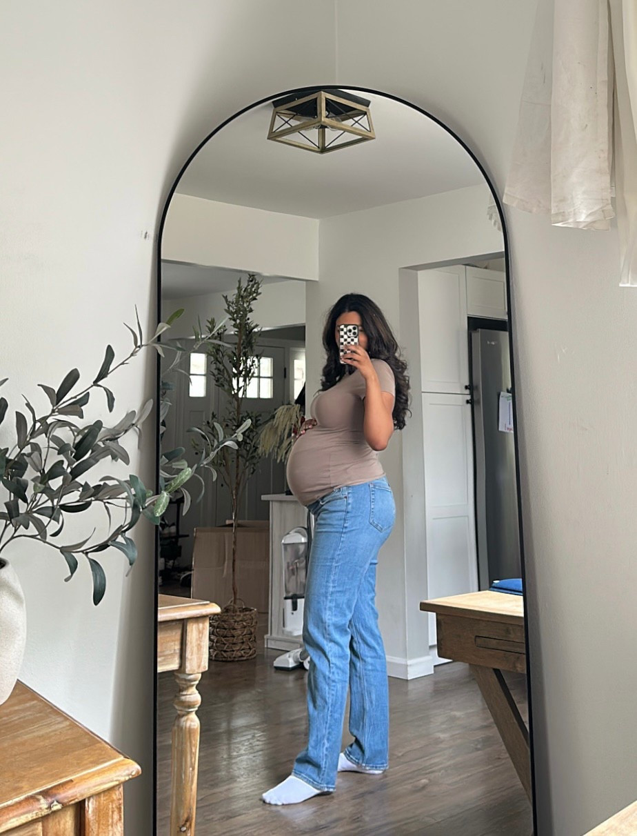 Maternity 9 month outfit! Casual style- outfit inspo- Abercrombie style 

#LTKSaleAlert #LTKBump #LTKMidsize