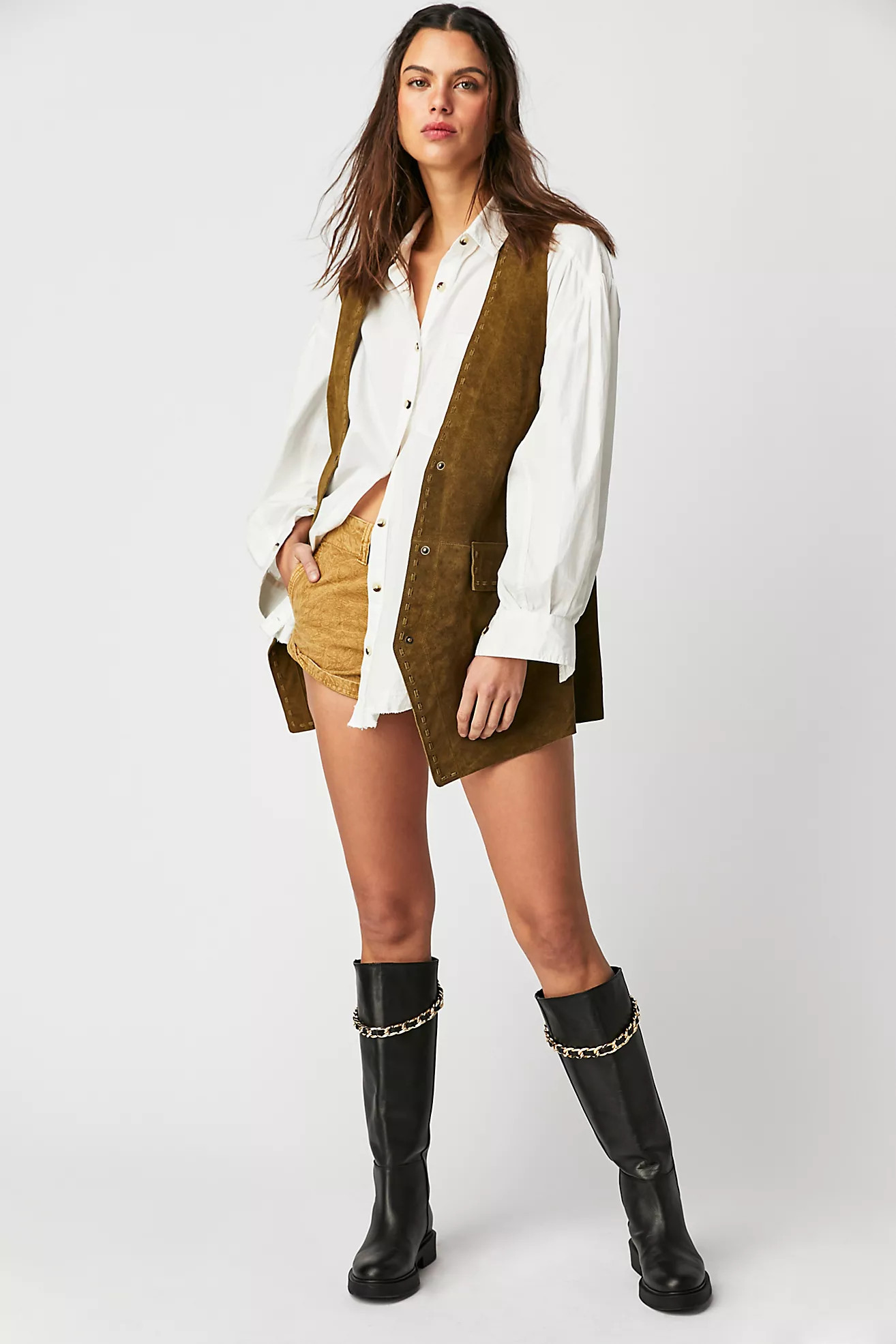 We The Free Low Rider Suede Vest | Free People (Global - UK&FR Excluded)