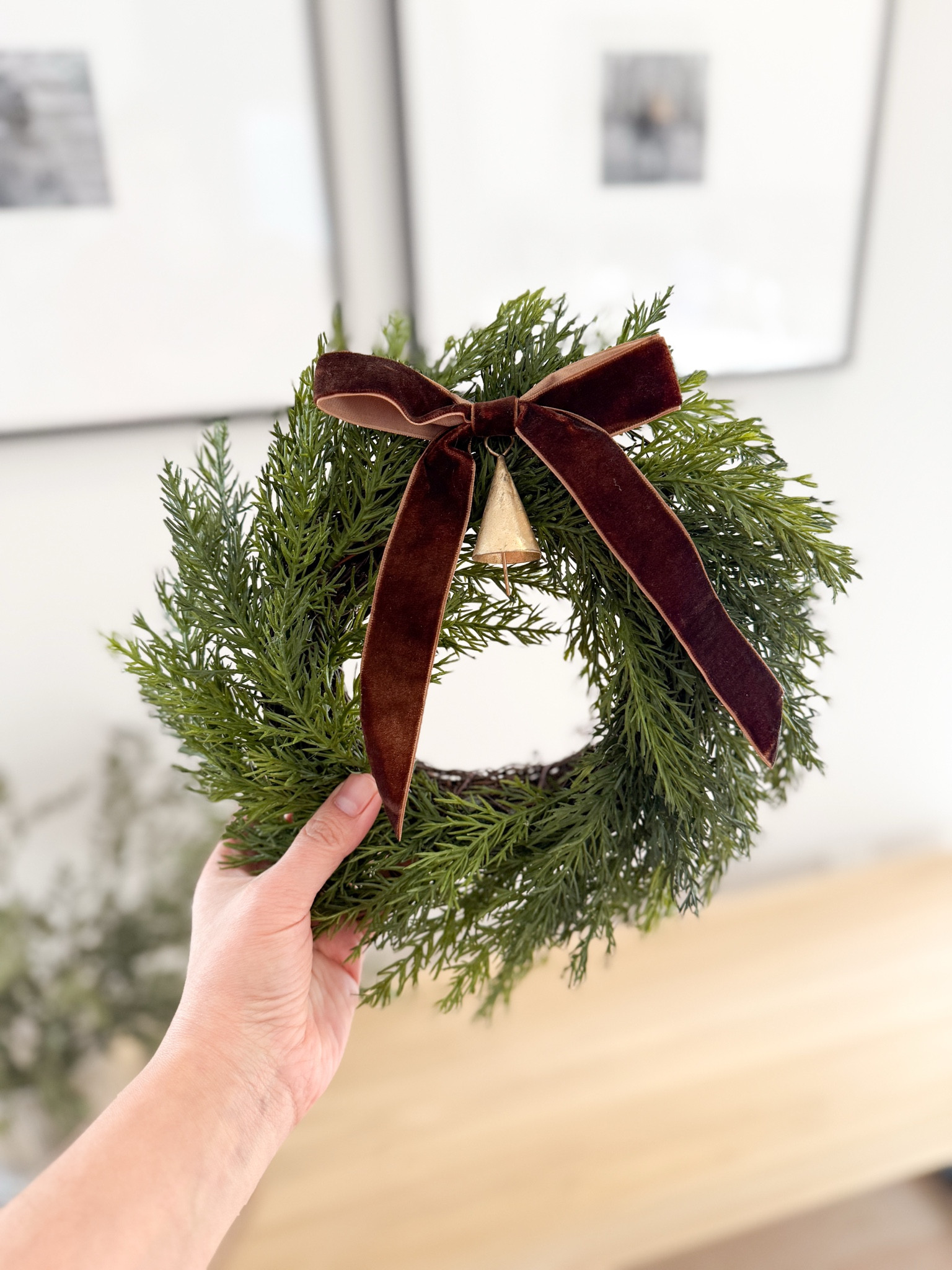 Having so much fun these mini wreaths! 
Swapped the bows with these pre-made velvet bows and added a tiny bell! 
#holidaydecorations #christmasdecor #holidayseason
#holidaydecor 

#LTKgiftguide #LTKwinter #LTKcanada