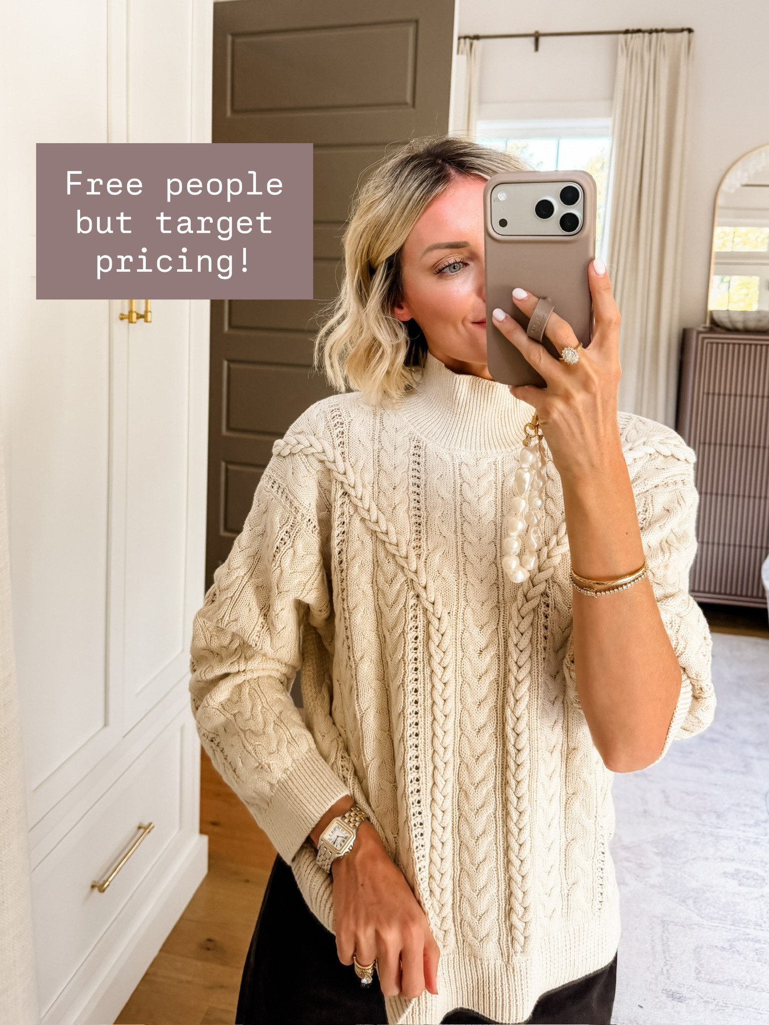 This literally looks like a sweater from Free People! Love the cable-knit detailing! Wearing S!

Loverly Grey, Target, mock neck sweater, new arrivals, cream sweater 

 #LTKSeasonal