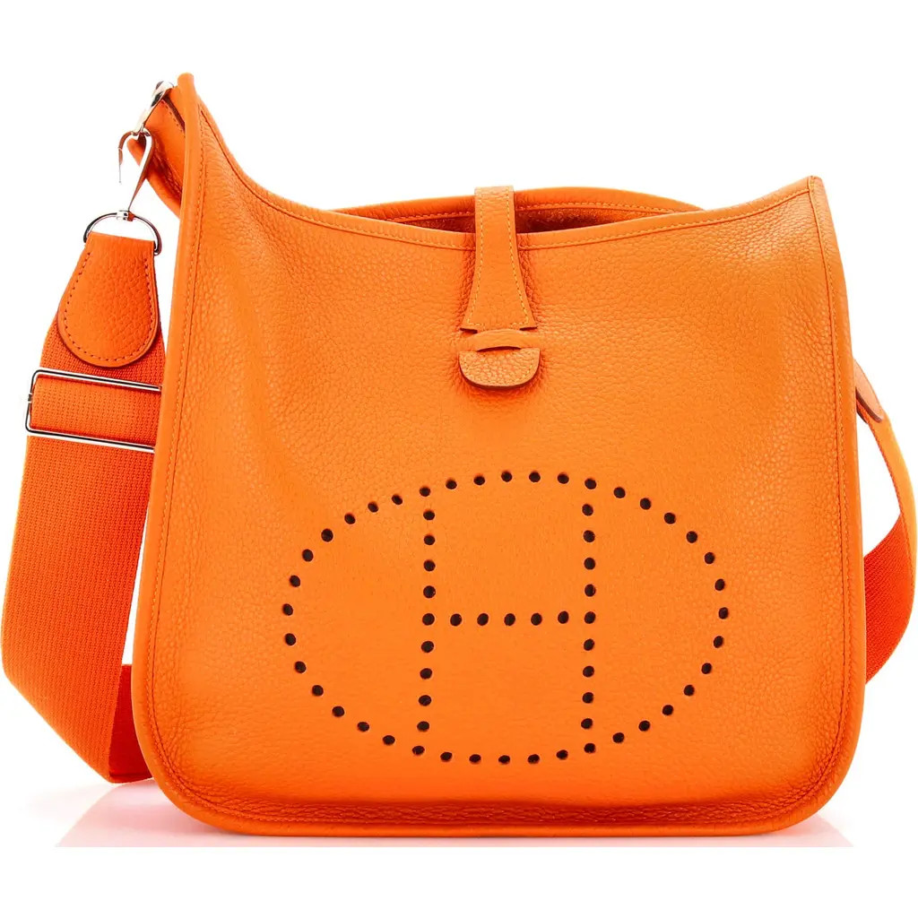 Pre-Owned Hermes Evelyne Bag Gen III Clemence PM in Orange at Nordstrom, Size Small | Nordstrom
