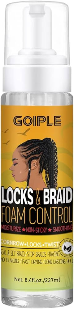 Braid Foam Control Braid Mousse for Braids Twist, Locs, No Flake Extra Hold High Shine Style and ... | Amazon (US)