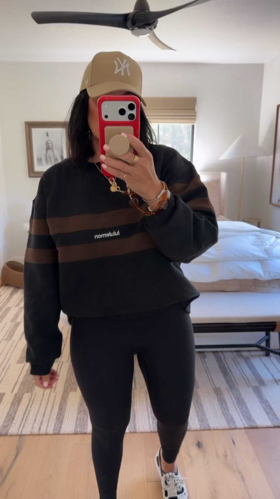 Sweatshirt size small (it runs large so size down unless you want it really oversized), leggings fit tts (I’m in a size 8), size down 1/2 size in the sneakers. 



#LTKOver40 #LTKootd #LTKMidsize