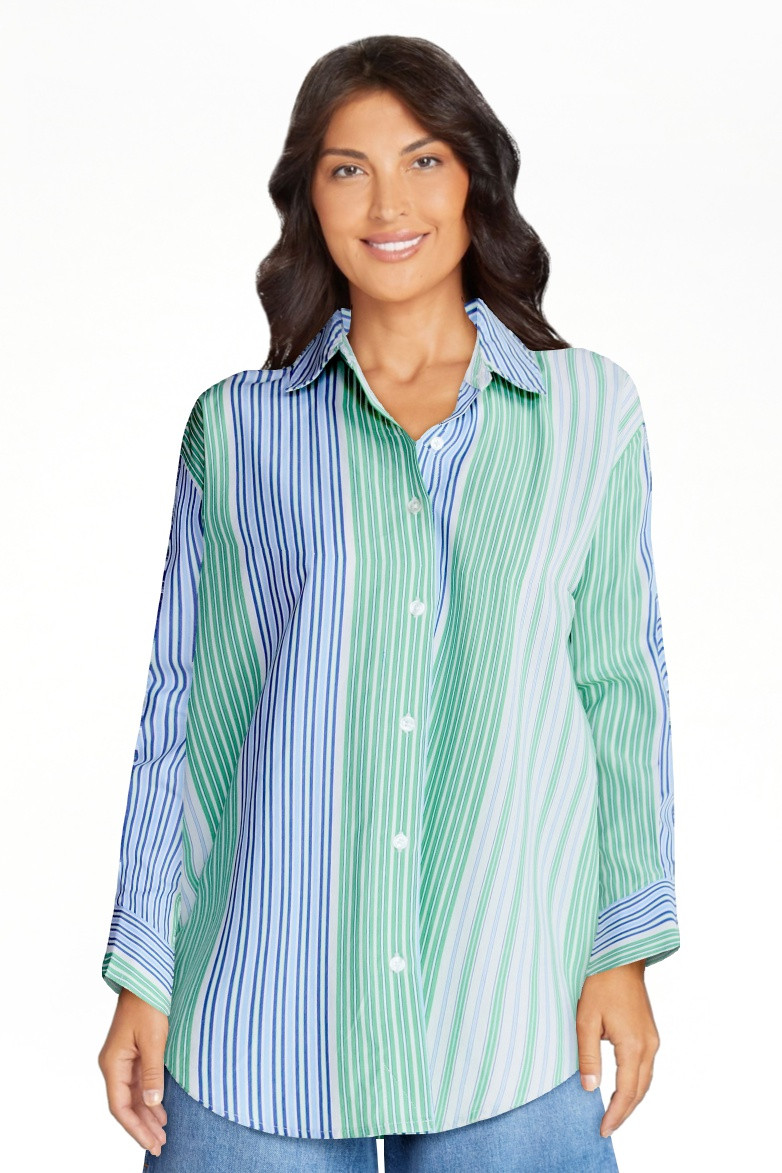 Free Assembly Women's and Women's Plus Relaxed Button Down Cotton Shirt with Long Sleeves, Sizes ... | Walmart (US)
